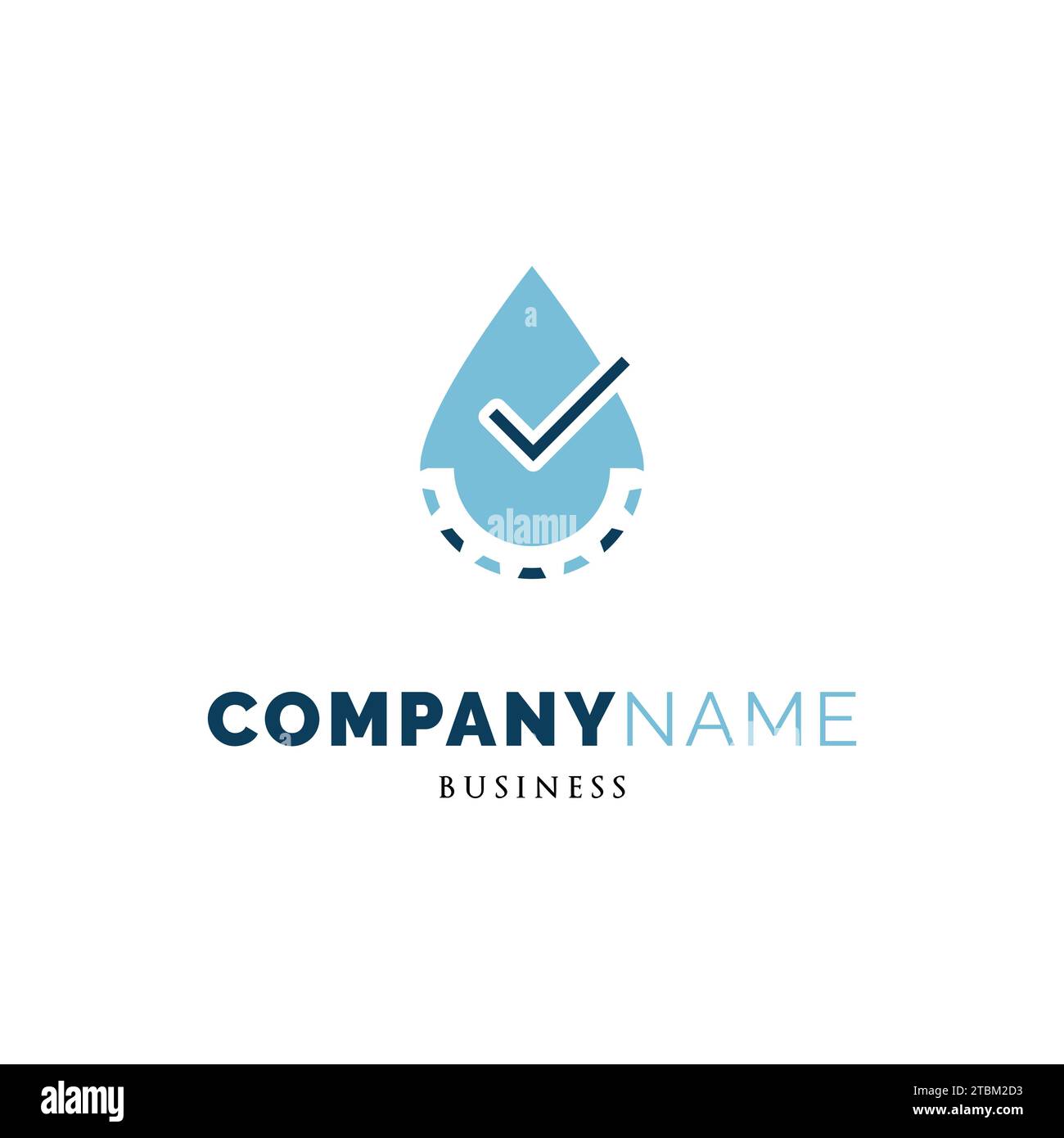 Gear Water Drop Icon Logo Design Template Stock Vector