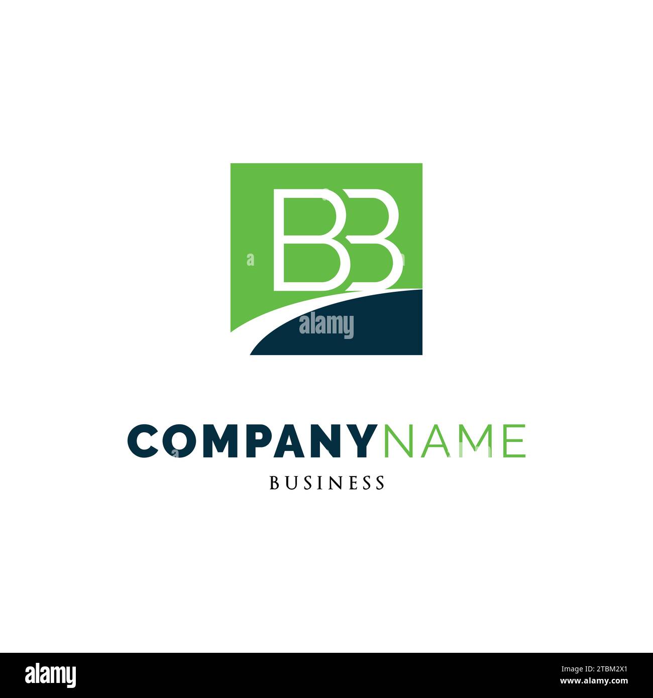 Initial Letter BB Icon Logo Design Template Stock Vector
