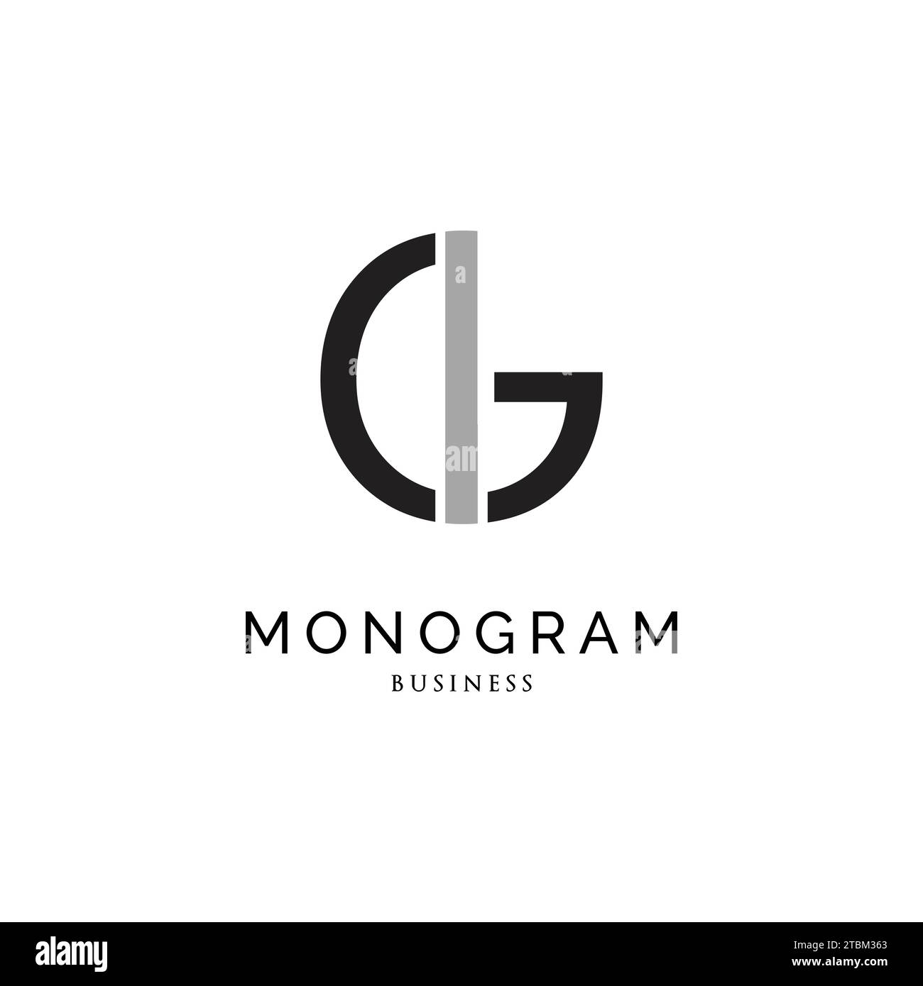 Initial Letter CB Monogram Icon Logo Design Template Stock Vector