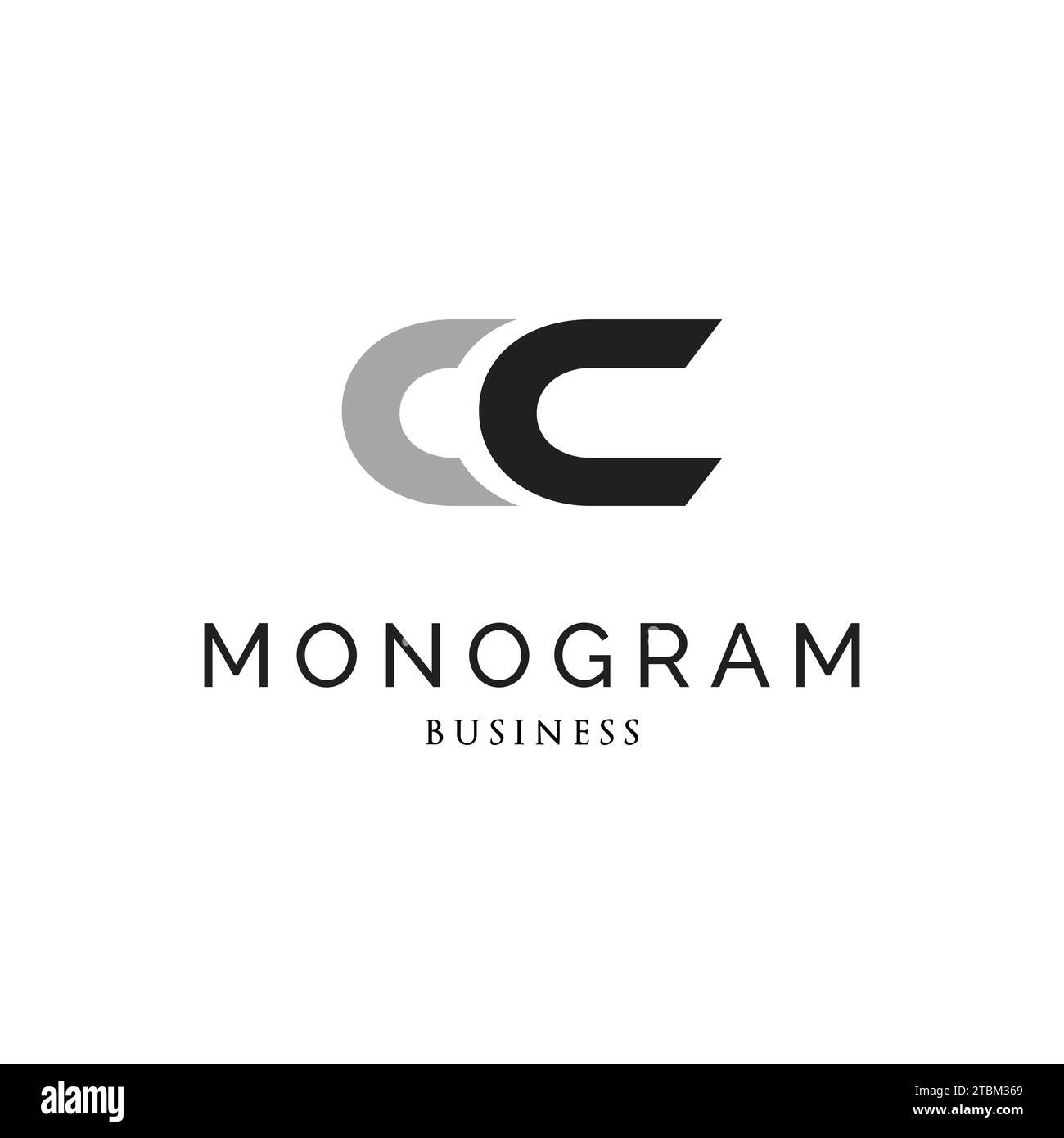 Initial Letter CC Monogram Icon Logo Design Template Stock Vector