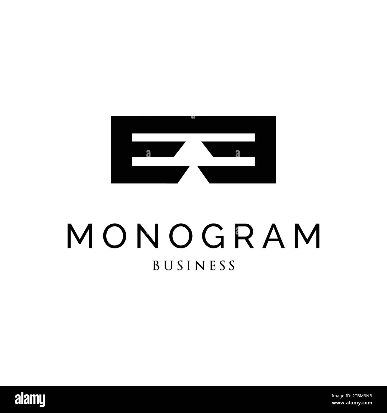 Initial Letter EE Monogram Logo Design Template Stock Vector Image ...