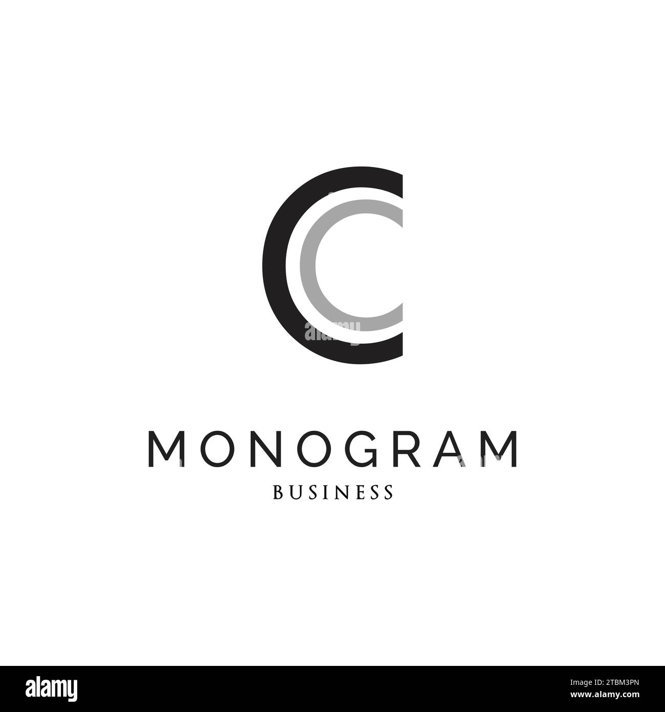 Initial Letter CC Monogram Icon Logo Design Template Stock Vector