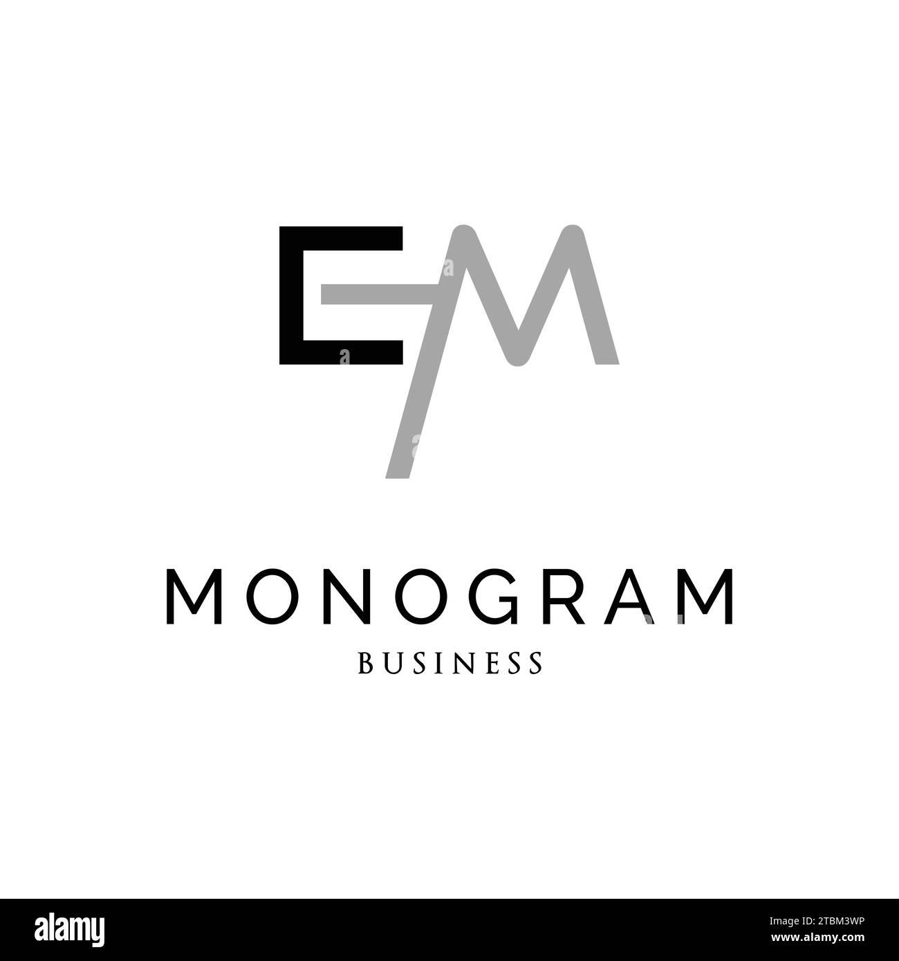 M e logo design Black and White Stock Photos & Images - Alamy