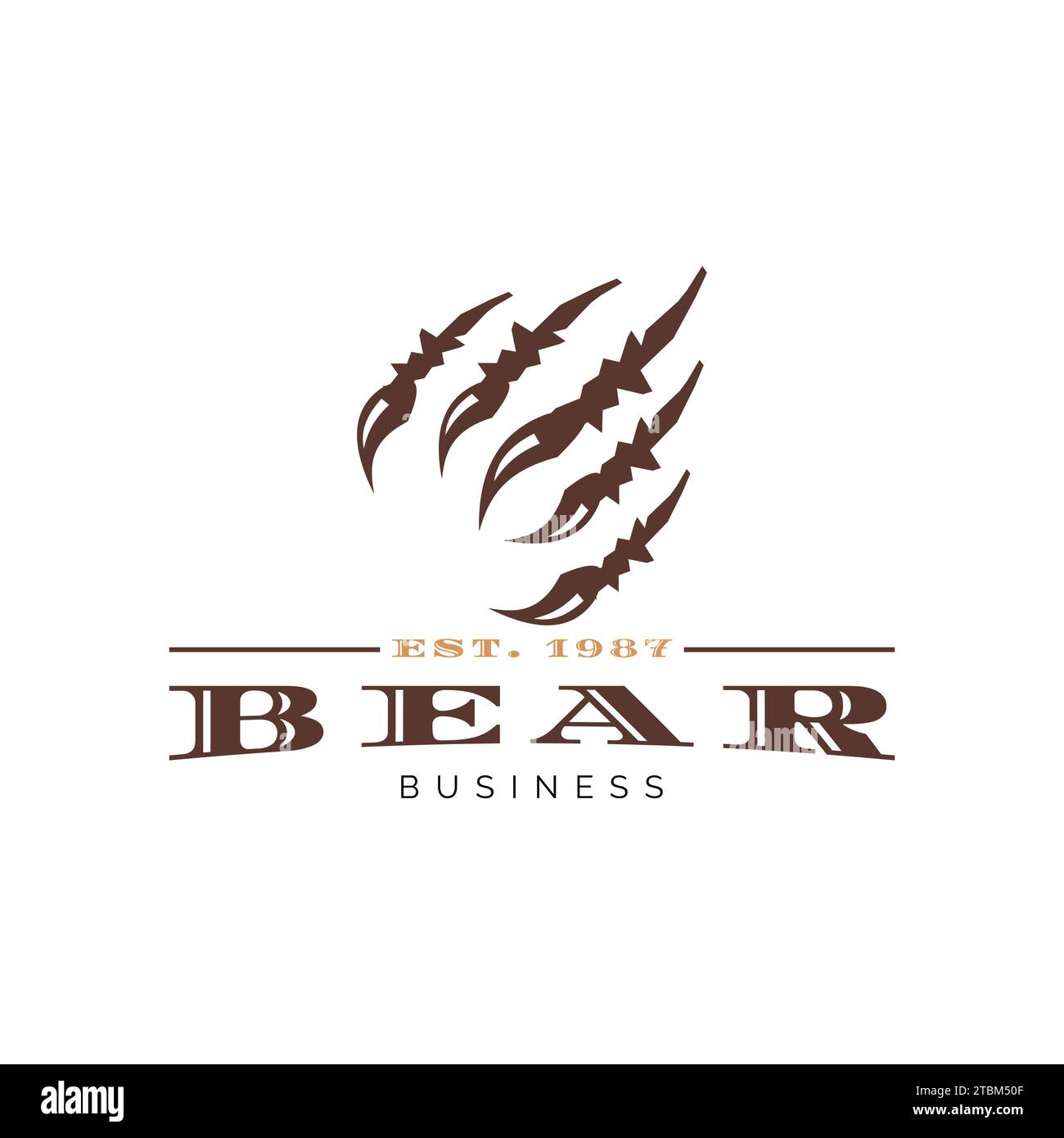 Bear Claw Icon Logo Design Template Stock Vector Image & Art - Alamy