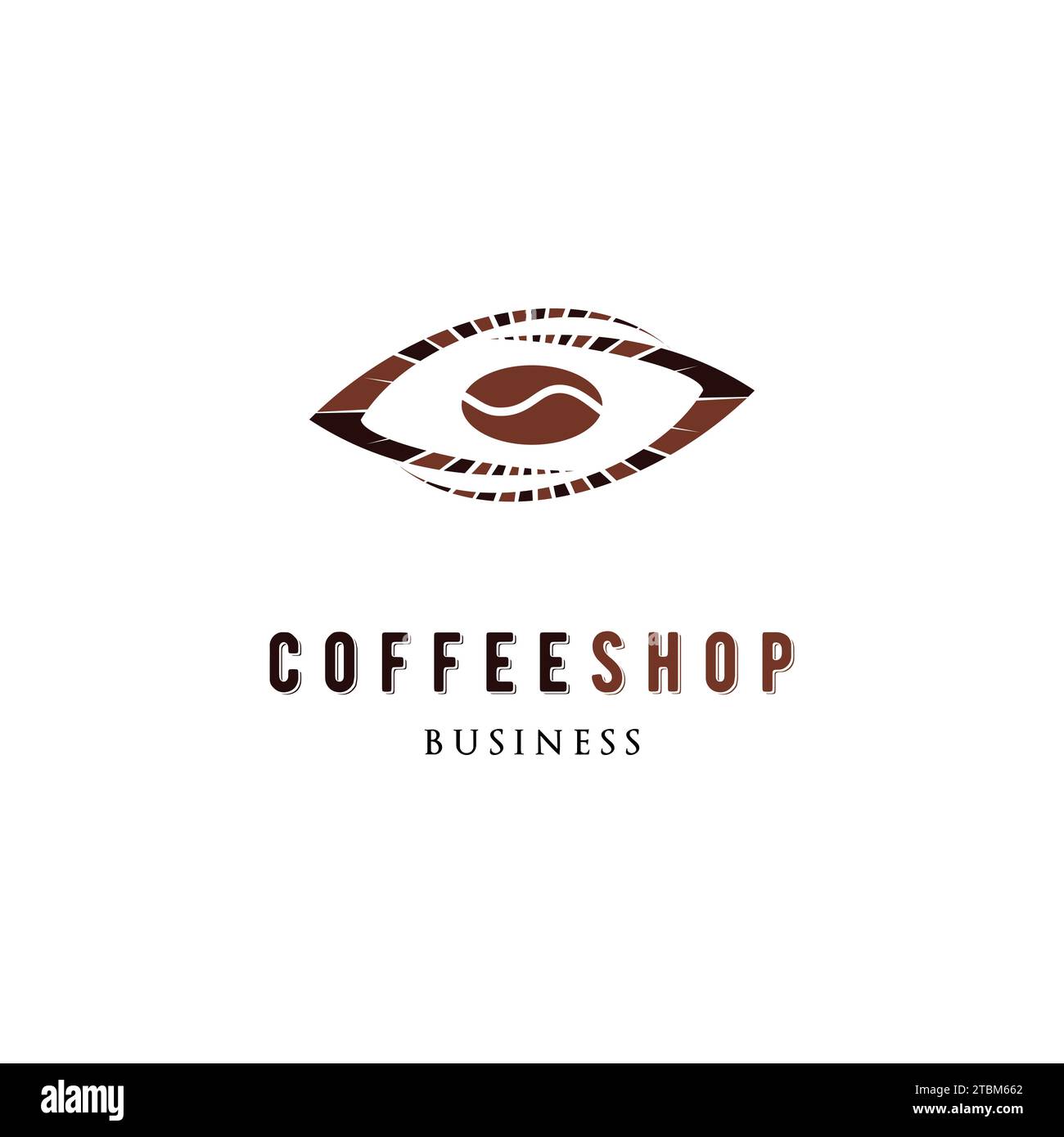Coffee Shop Eye Icon Logo Design Template Stock Vector