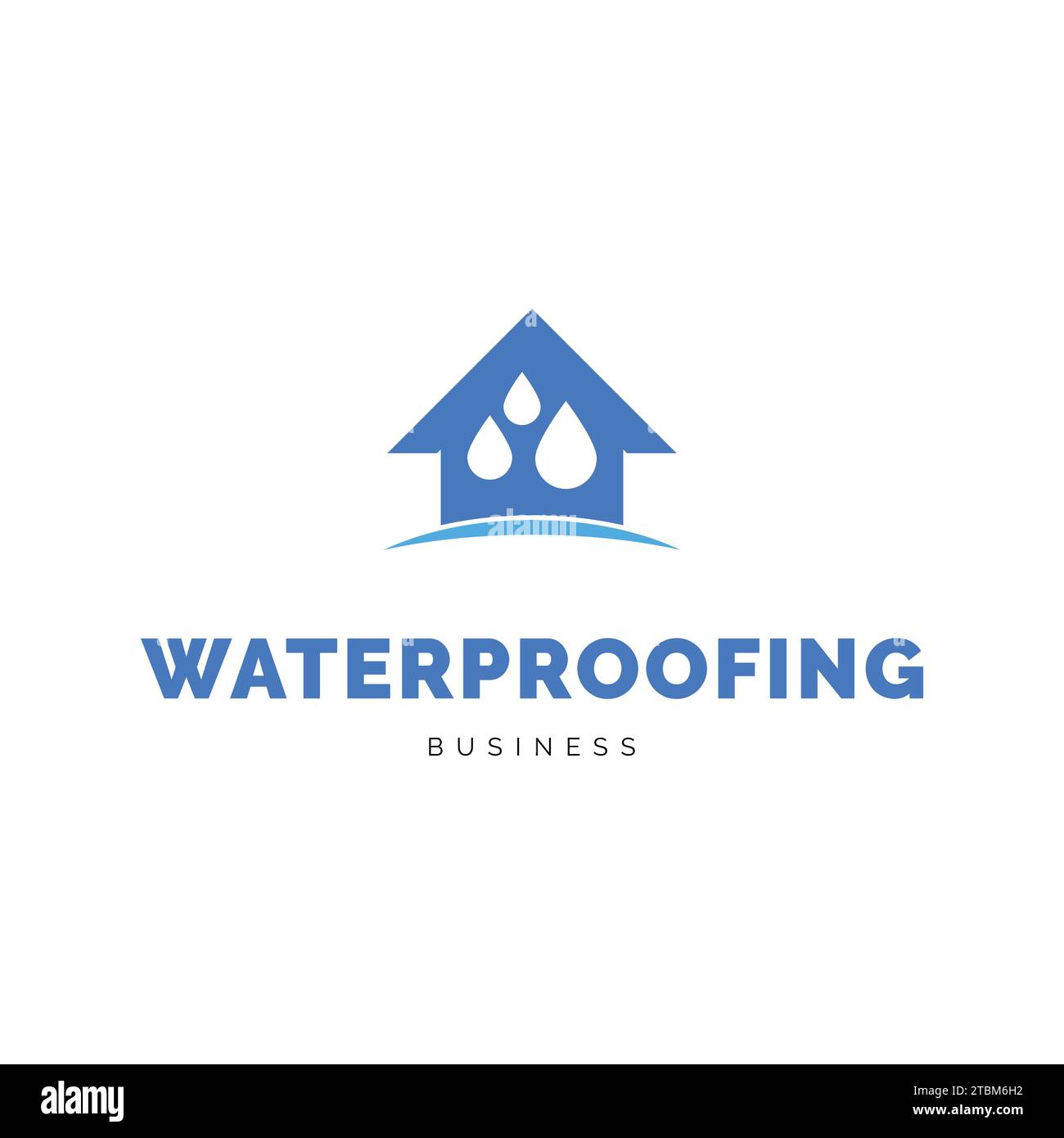 Basement waterproofing icon logo design inspiration Stock Vector