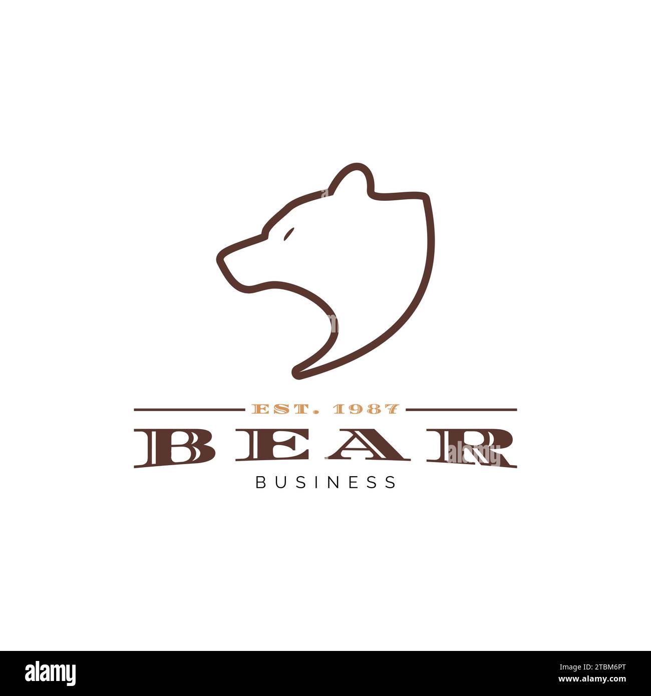 Bear Icon Logo Design Template Stock Vector