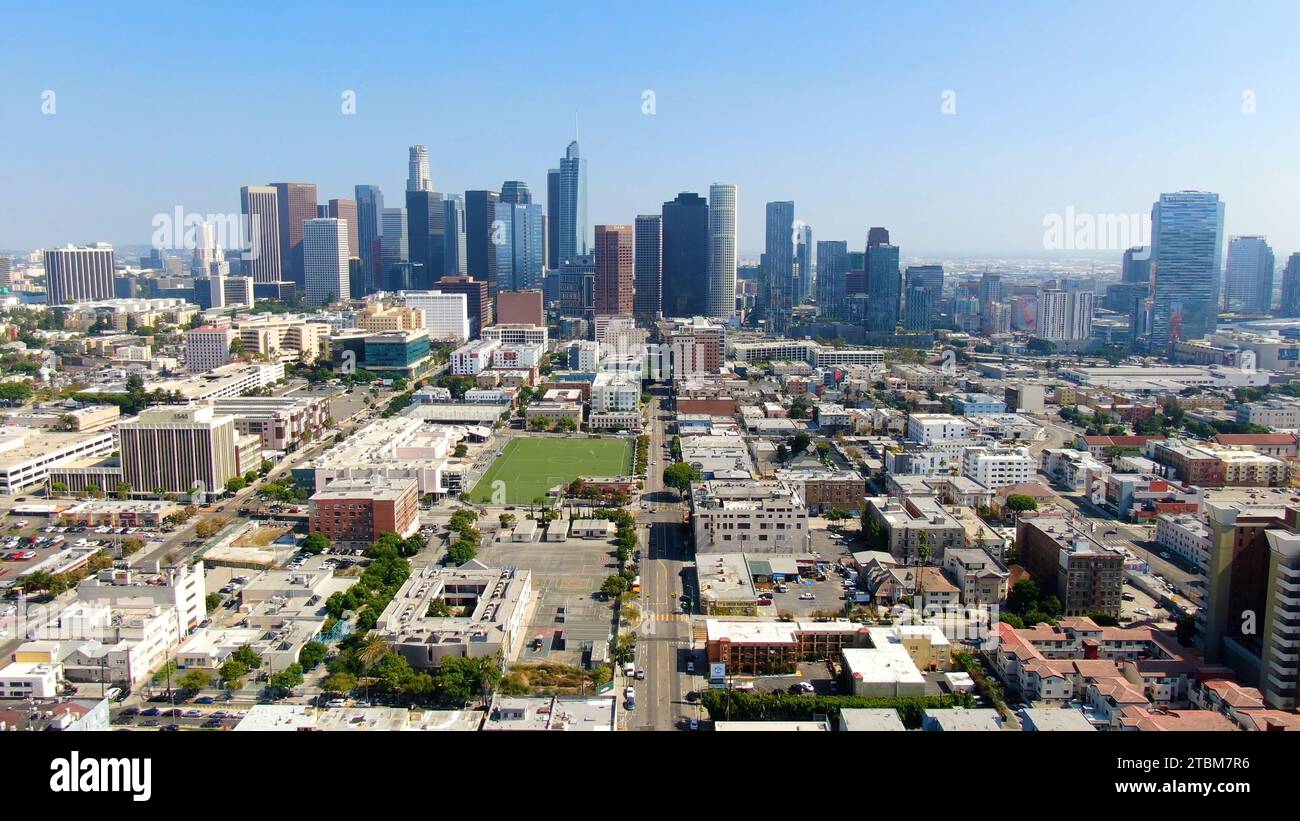 Stock drone photos of Los Angeles California Stock Photo