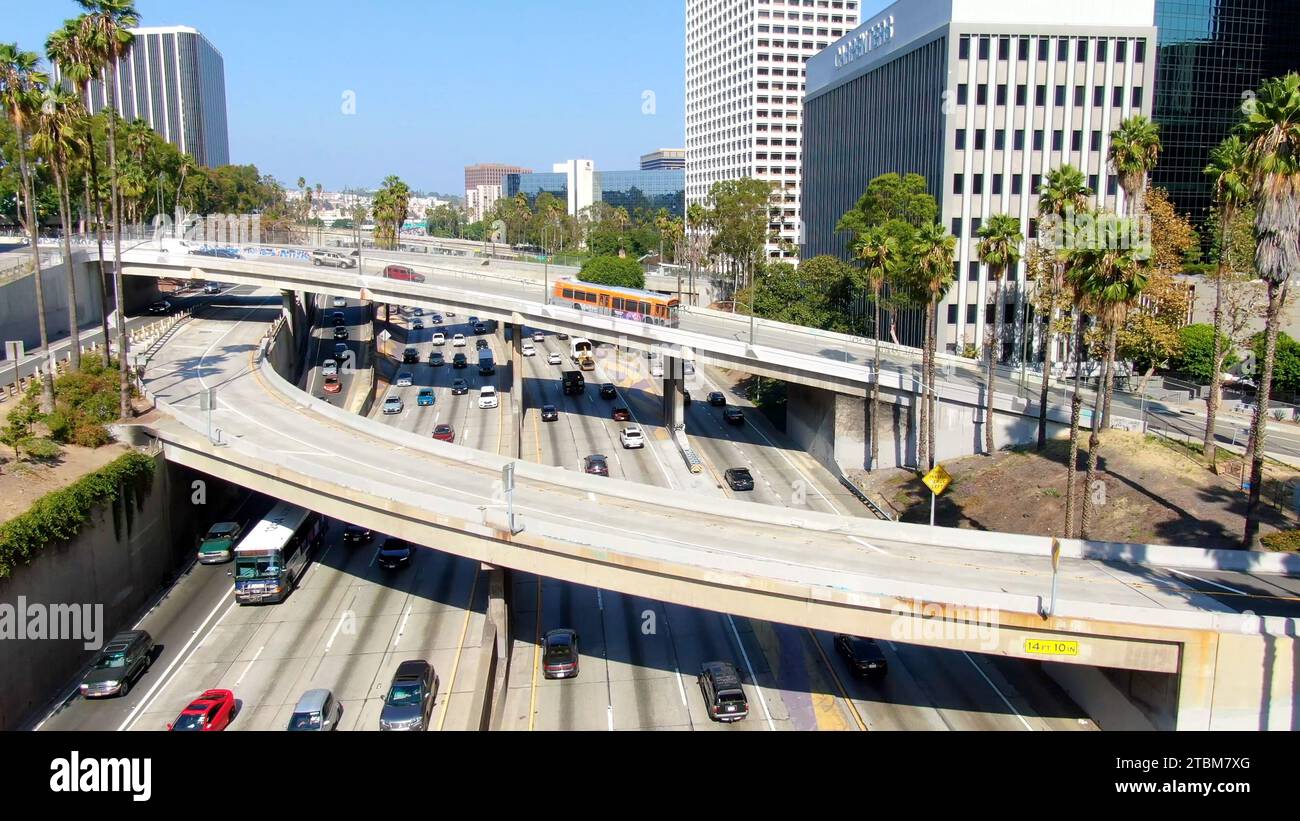 Stock drone photos of Los Angeles California Stock Photo