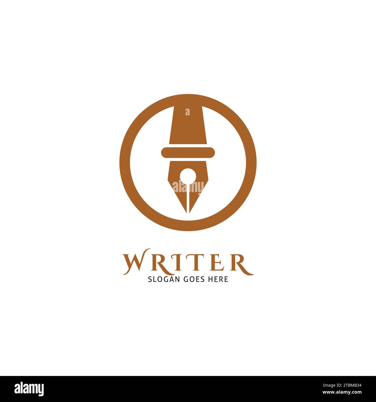 Writer Icon Vector Logo Template Illustration Design Stock Vector