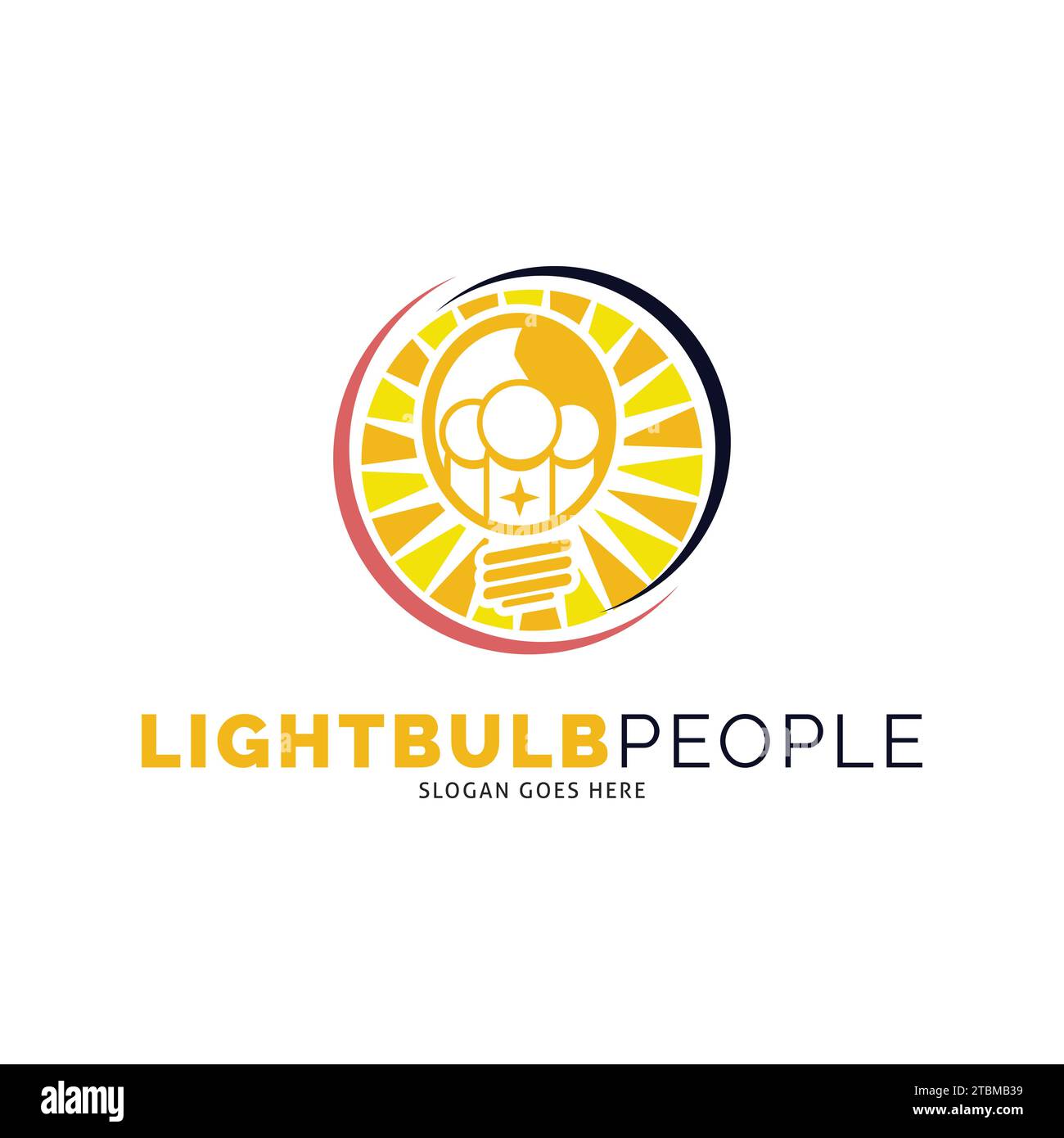 Lightbulb People Group Icon Vector Logo Template Illustration Design Stock Vector