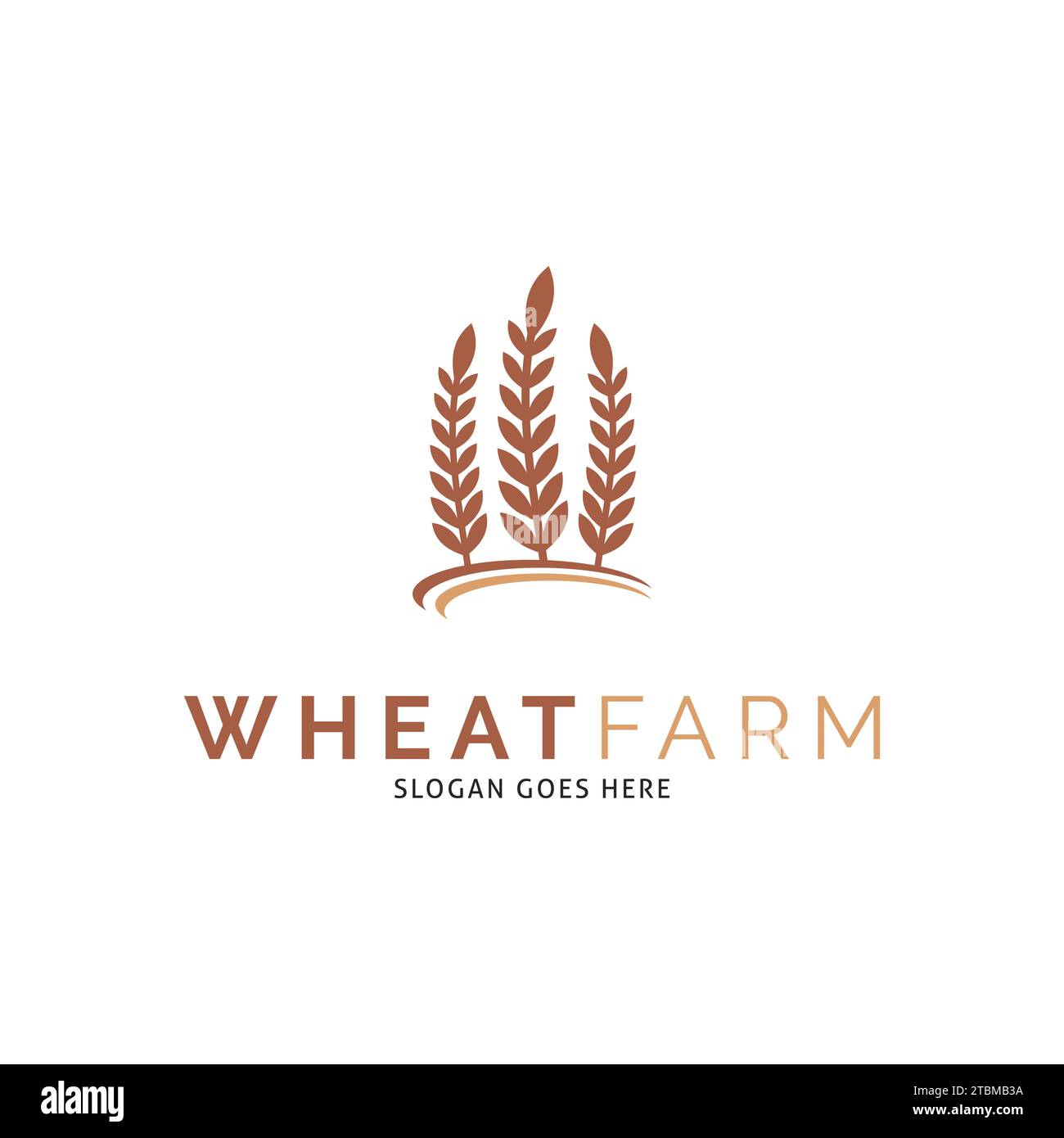 Wheat Farm Icon Vector Logo Template Illustration Design Stock Vector
