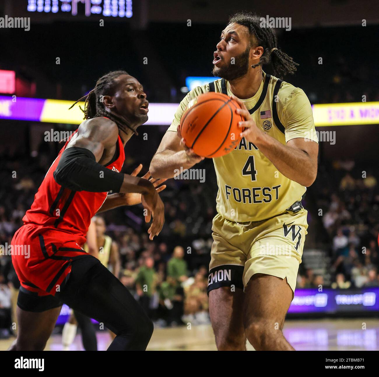 December 6, 2023: Wake Forest junior Efton Reid III (4) goes up for ...