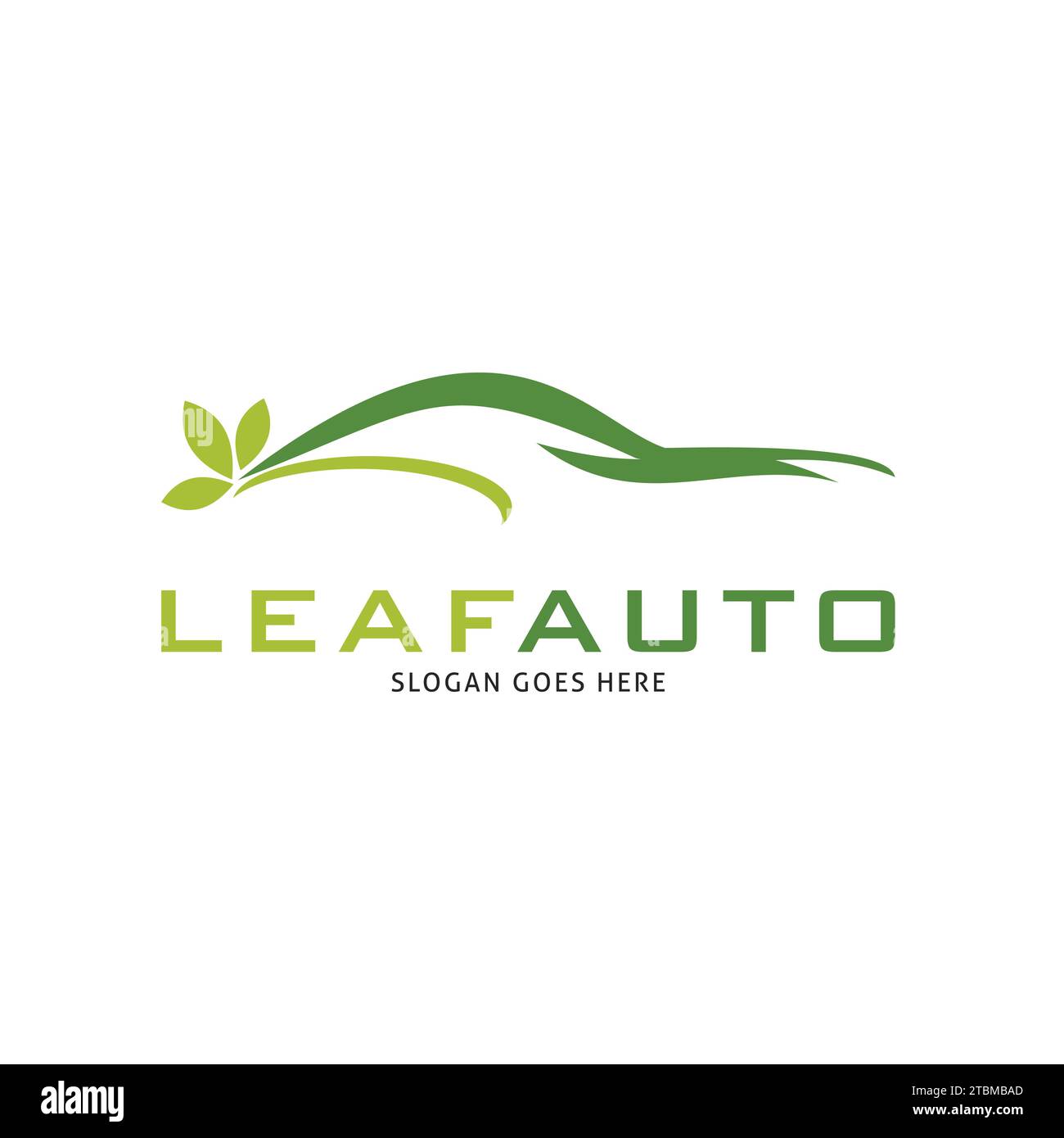 Leaf Auto Icon Vector Logo Template Illustration Design Stock Vector