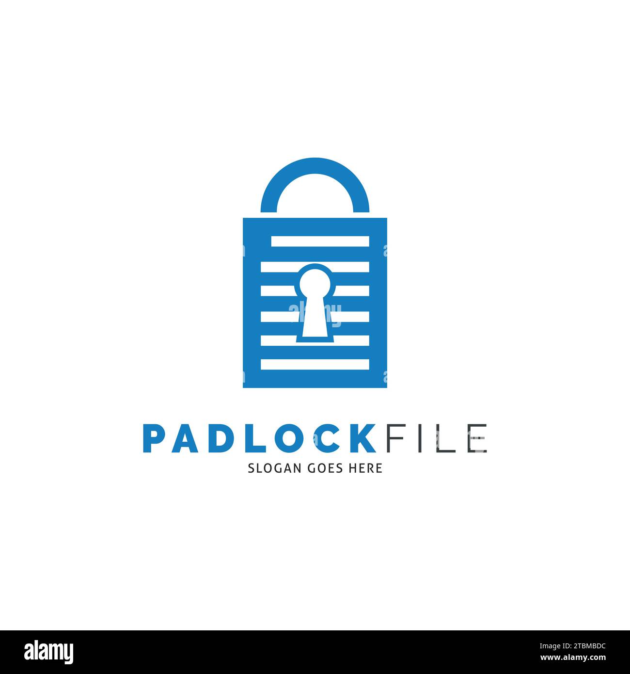 Padlock File Document Icon Vector Logo Template Illustration Design Stock Vector