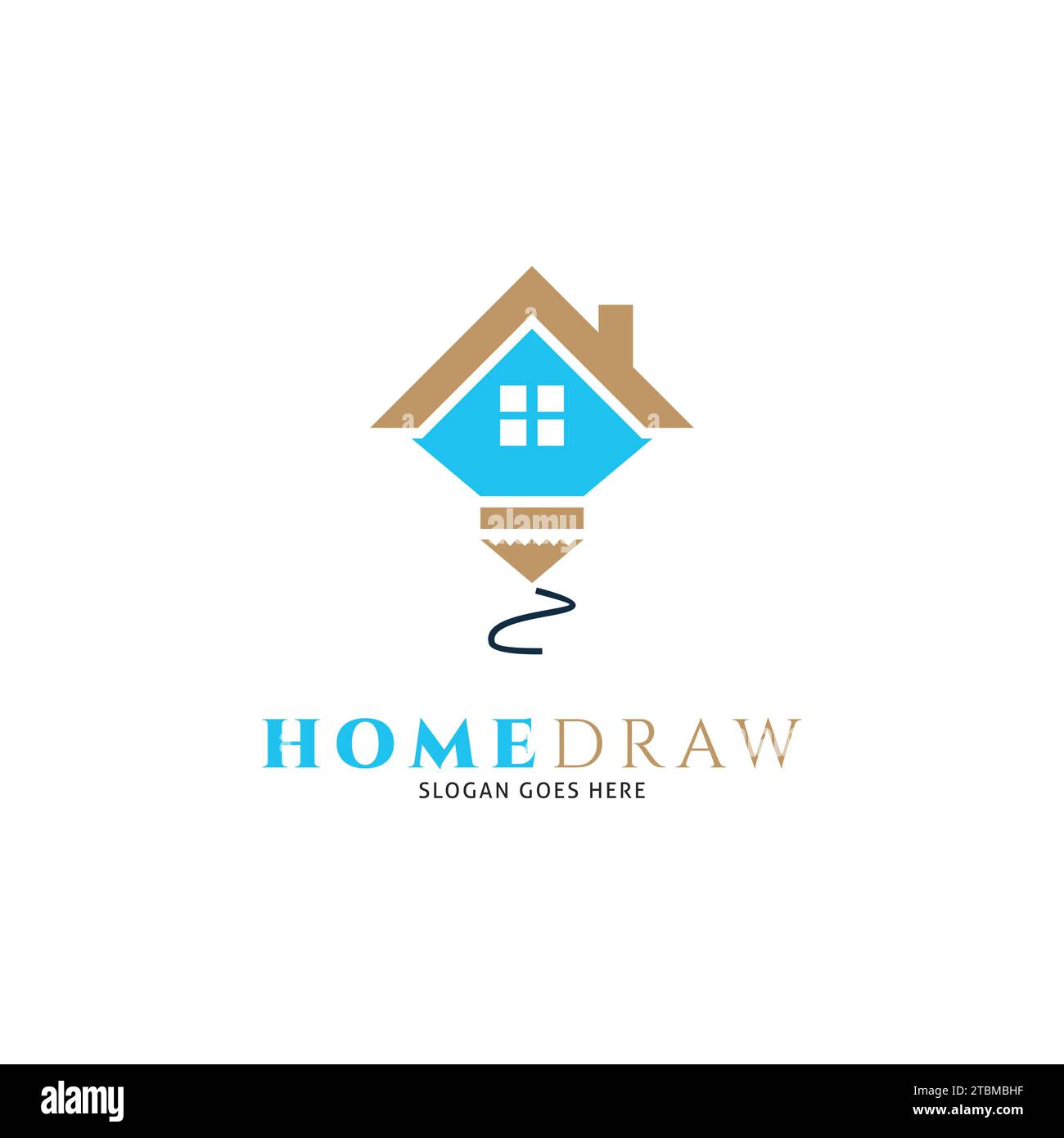 Home Draw Icon Vector Logo Template Illustration Design Stock Vector
