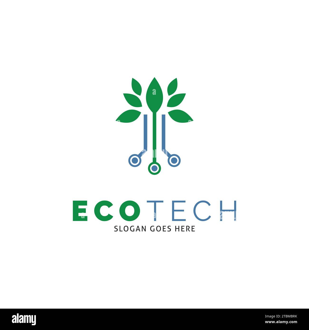 Eco Technology Icon Vector Logo Template Illustration Design Stock Vector