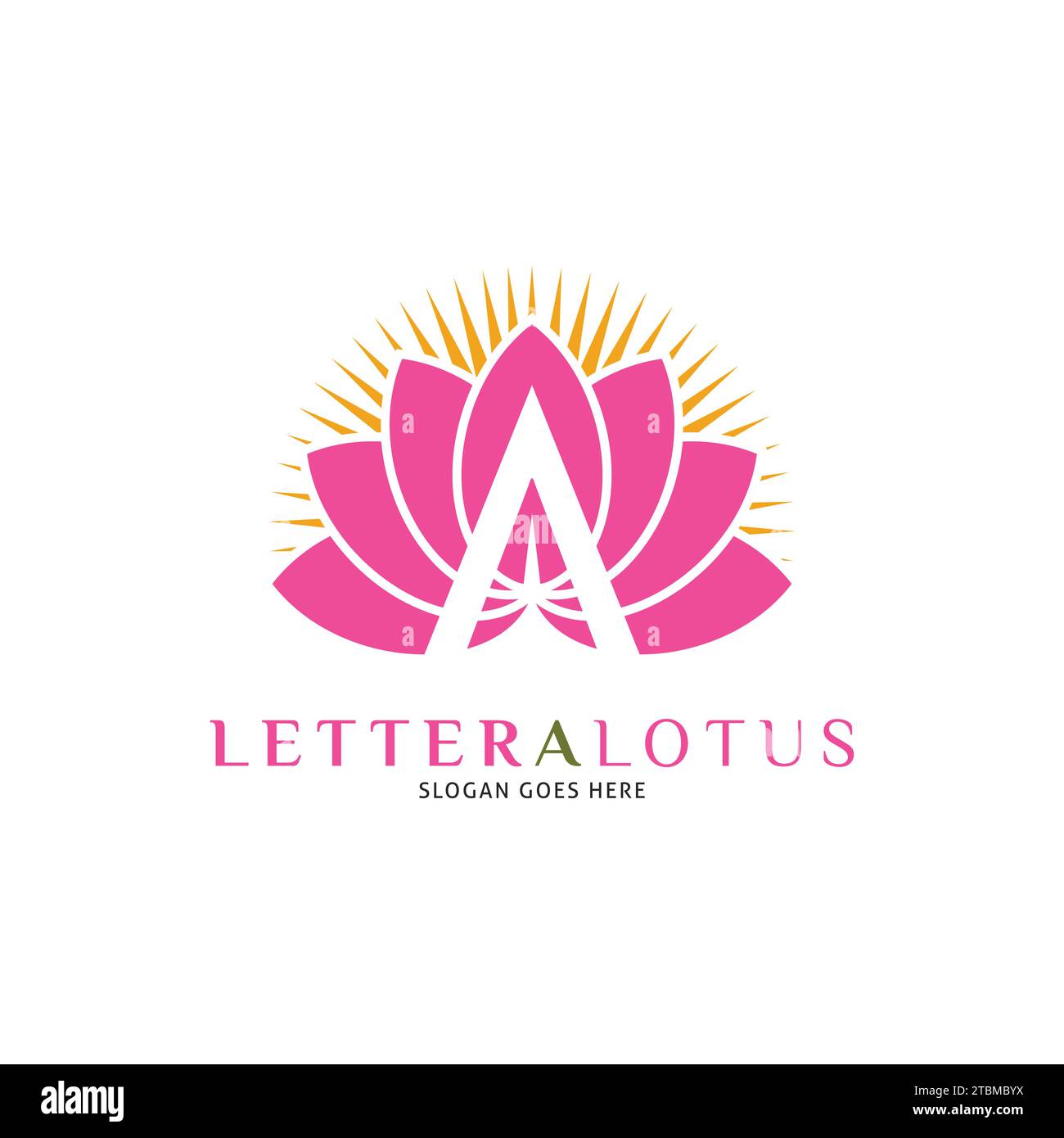 Initial Letter A Lotus Icon Vector Logo Template Illustration Design Stock Vector