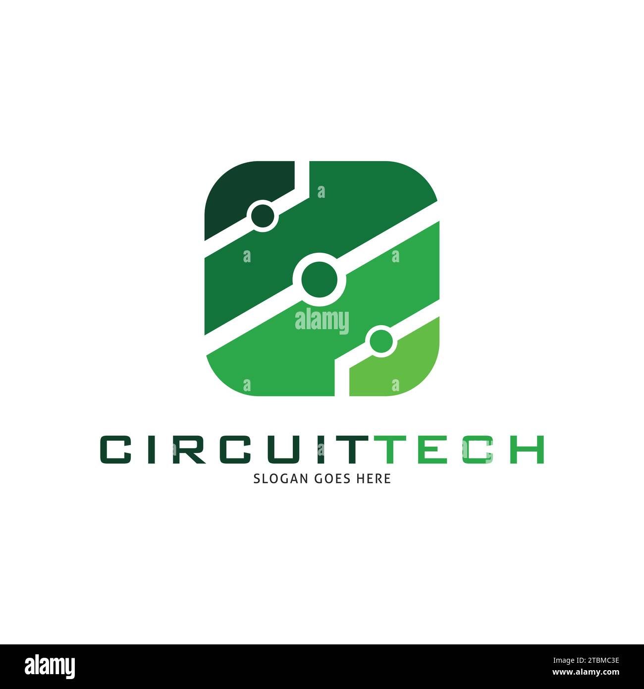 Circuit Technology Icon Vector Logo Template Illustration Design Stock Vector