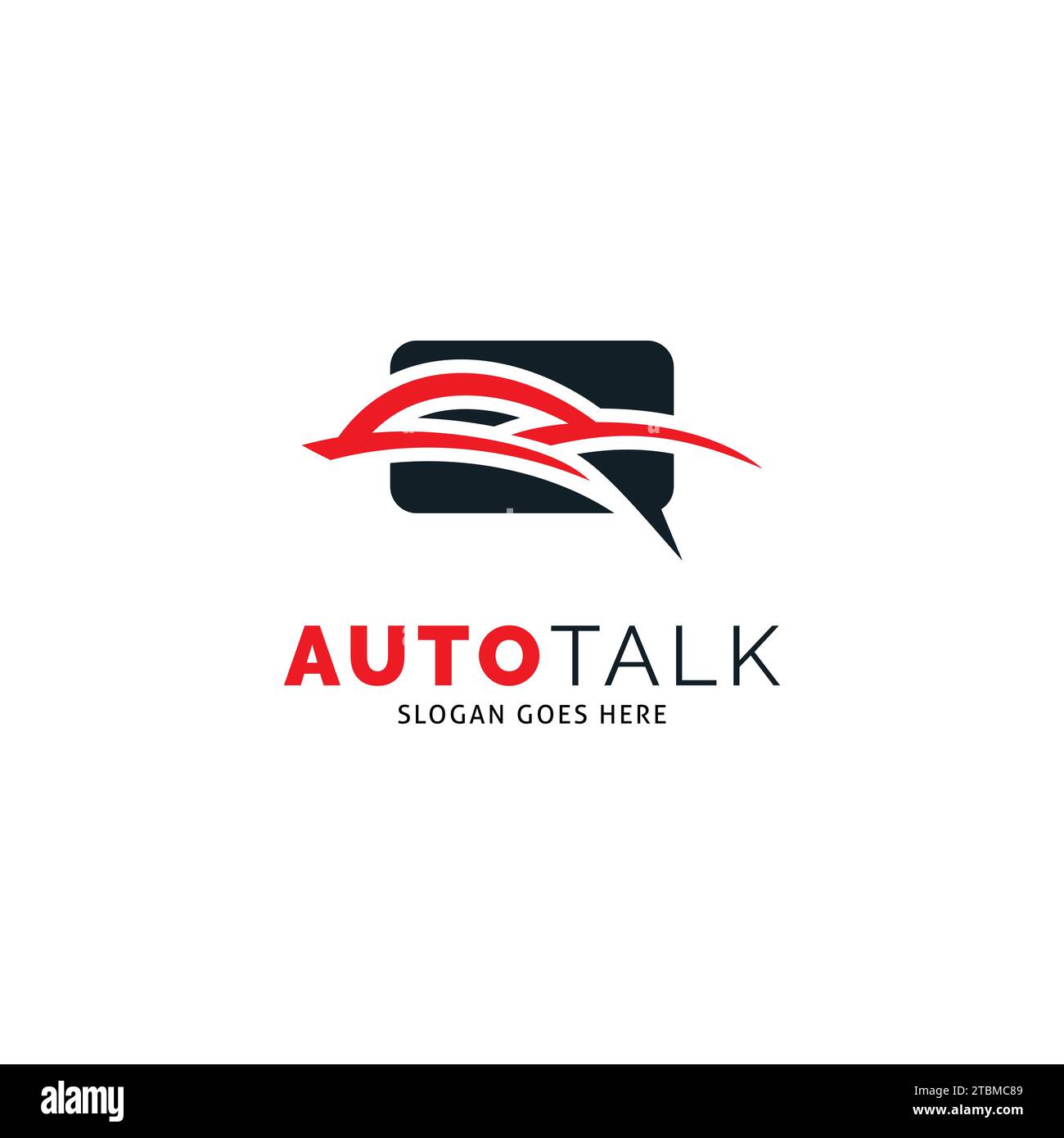 Auto Talk or Car Chat Icon Vector Logo Template Illustration Design Stock Vector