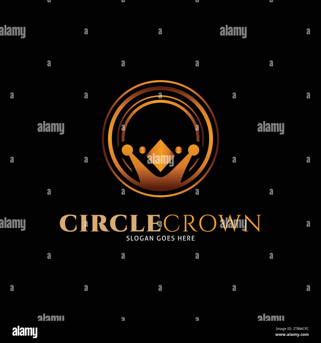 Crown Icon Vector Logo Template Illustration Design Stock Vector