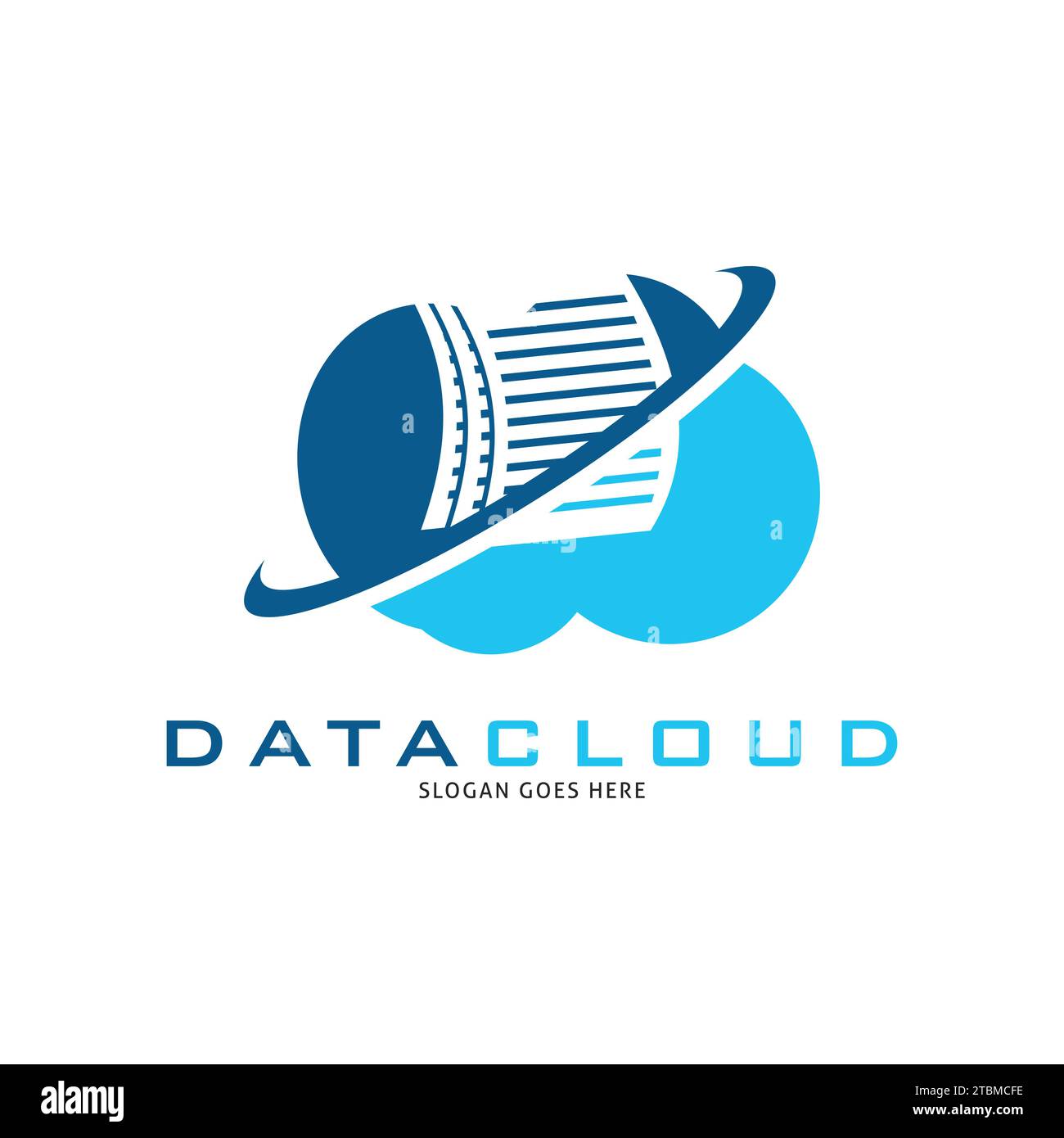 Data Cloud Icon Vector Logo Template Illustration Design Stock Vector