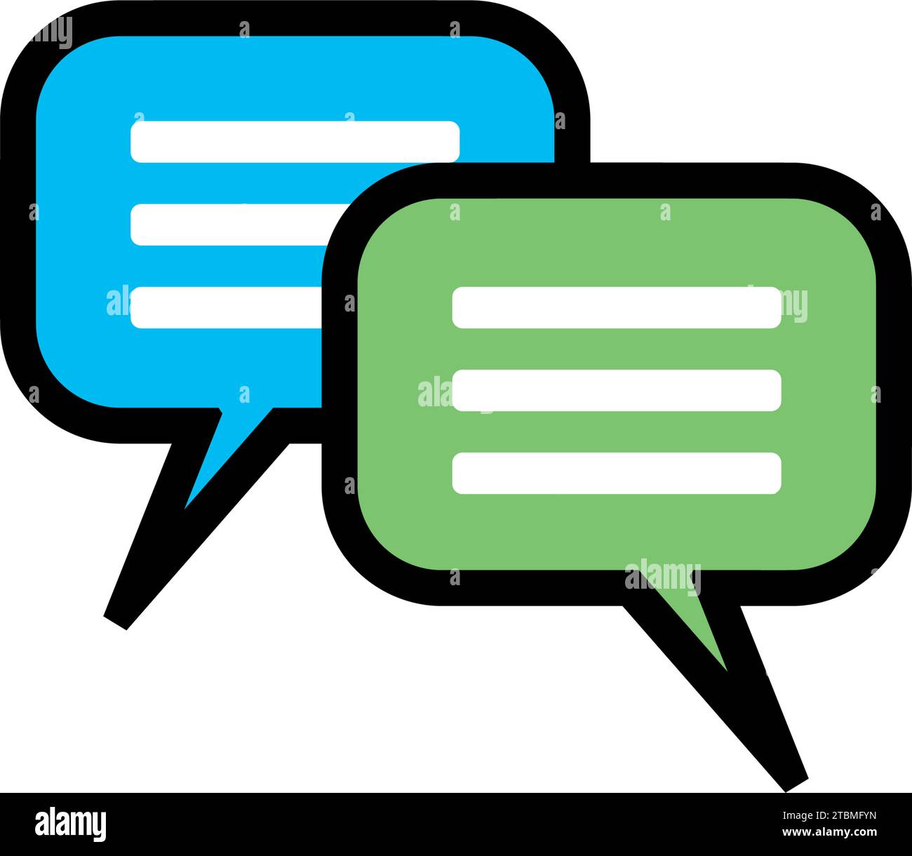 is a symbol that symbolizes chat, conversation or communication Stock Vector