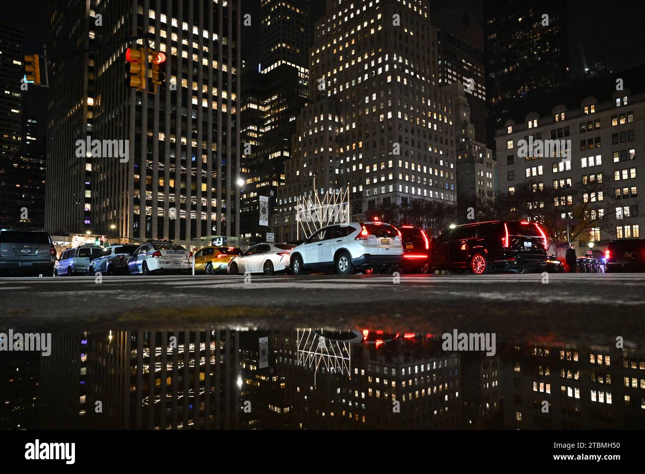 The world's largest Hanukkah menorah is lit on the first night of