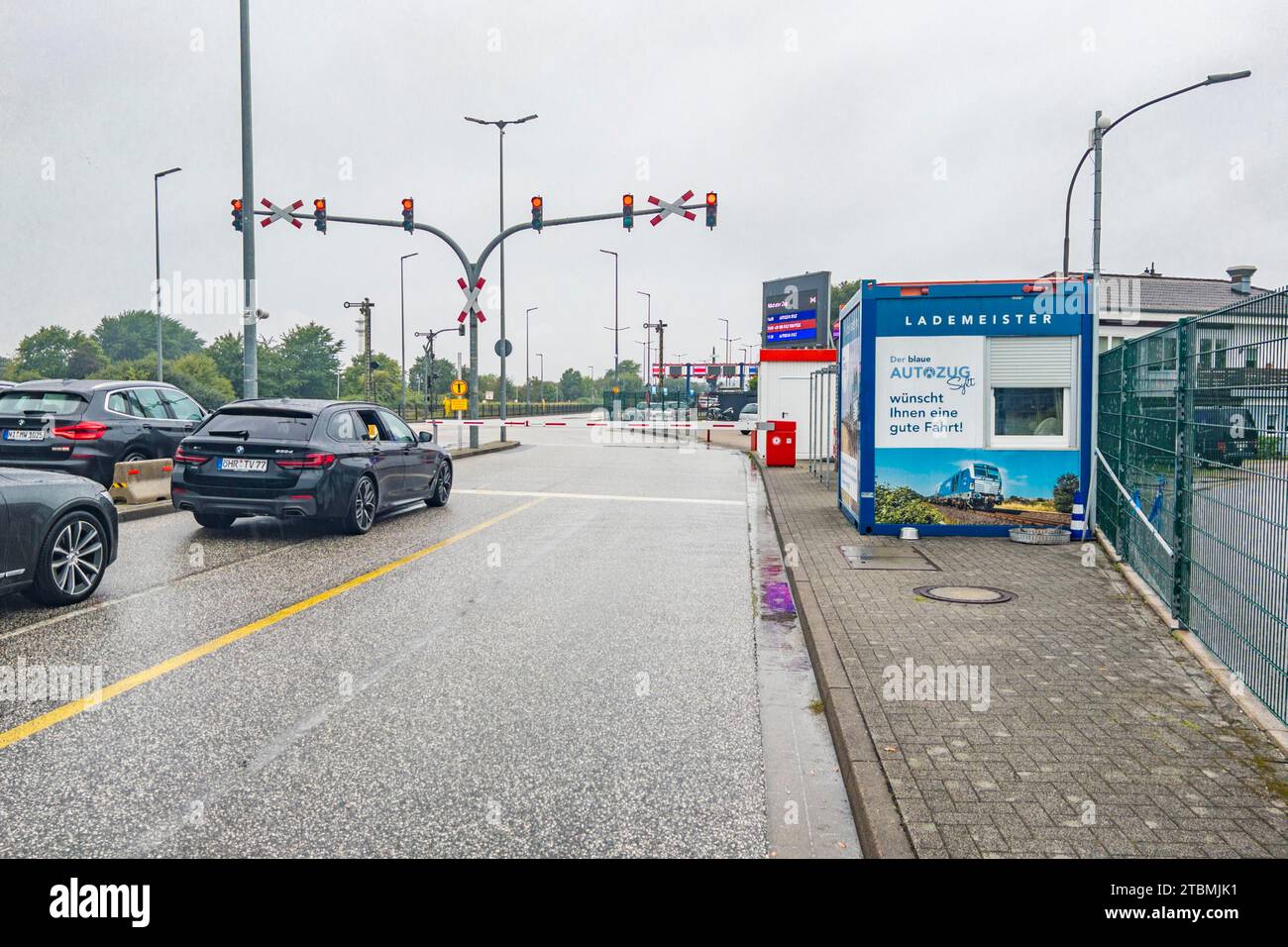 Rail loading for the crossing by car train from the mainland to Sylt