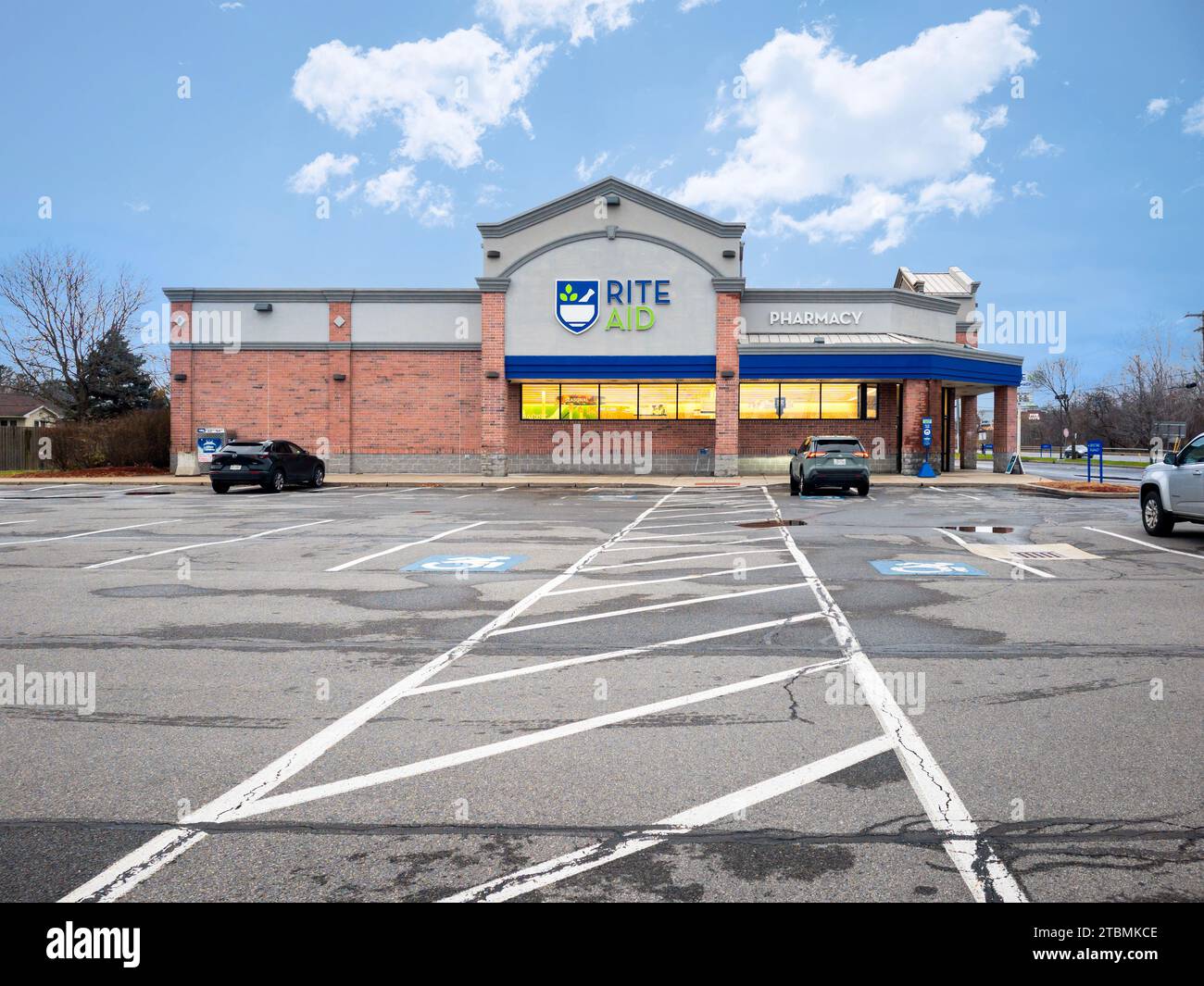New Hartford, New York Nov 23, 2023 Rite Aid Pharmacy storefront, is