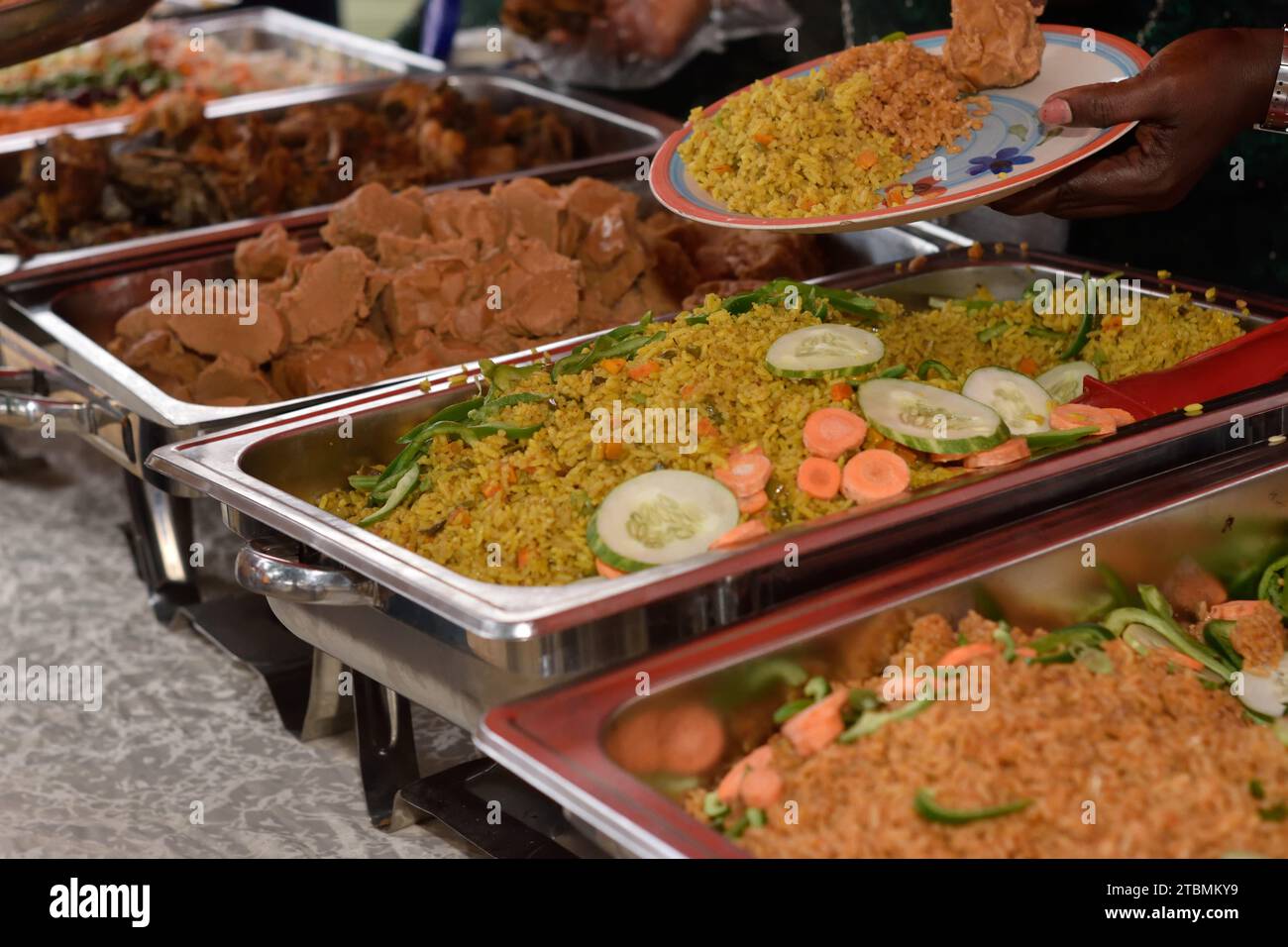 Food Menu at Nigerian Reception Stock Photo Alamy