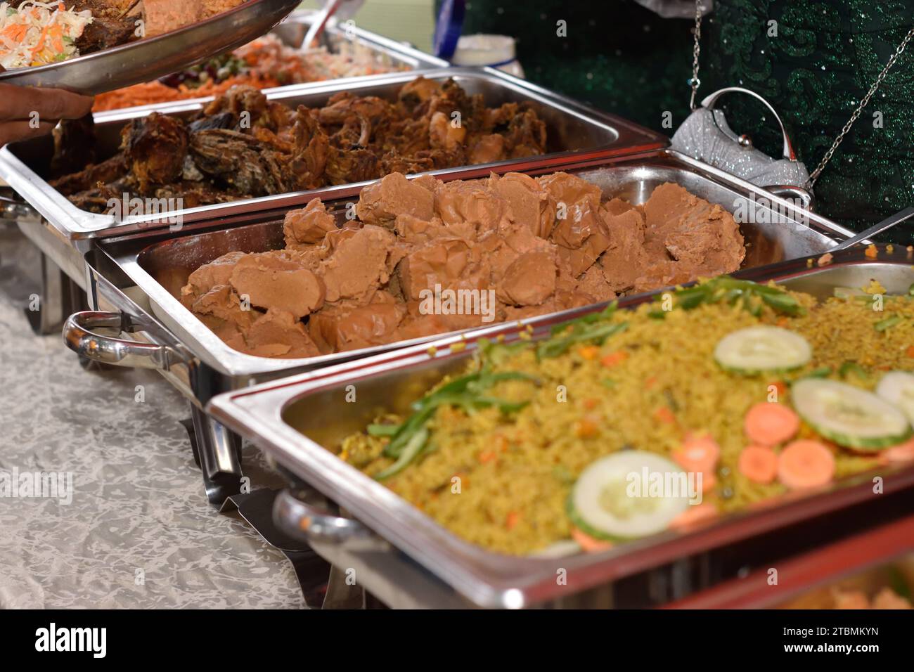 Food Menu at Nigerian Reception Stock Photo Alamy