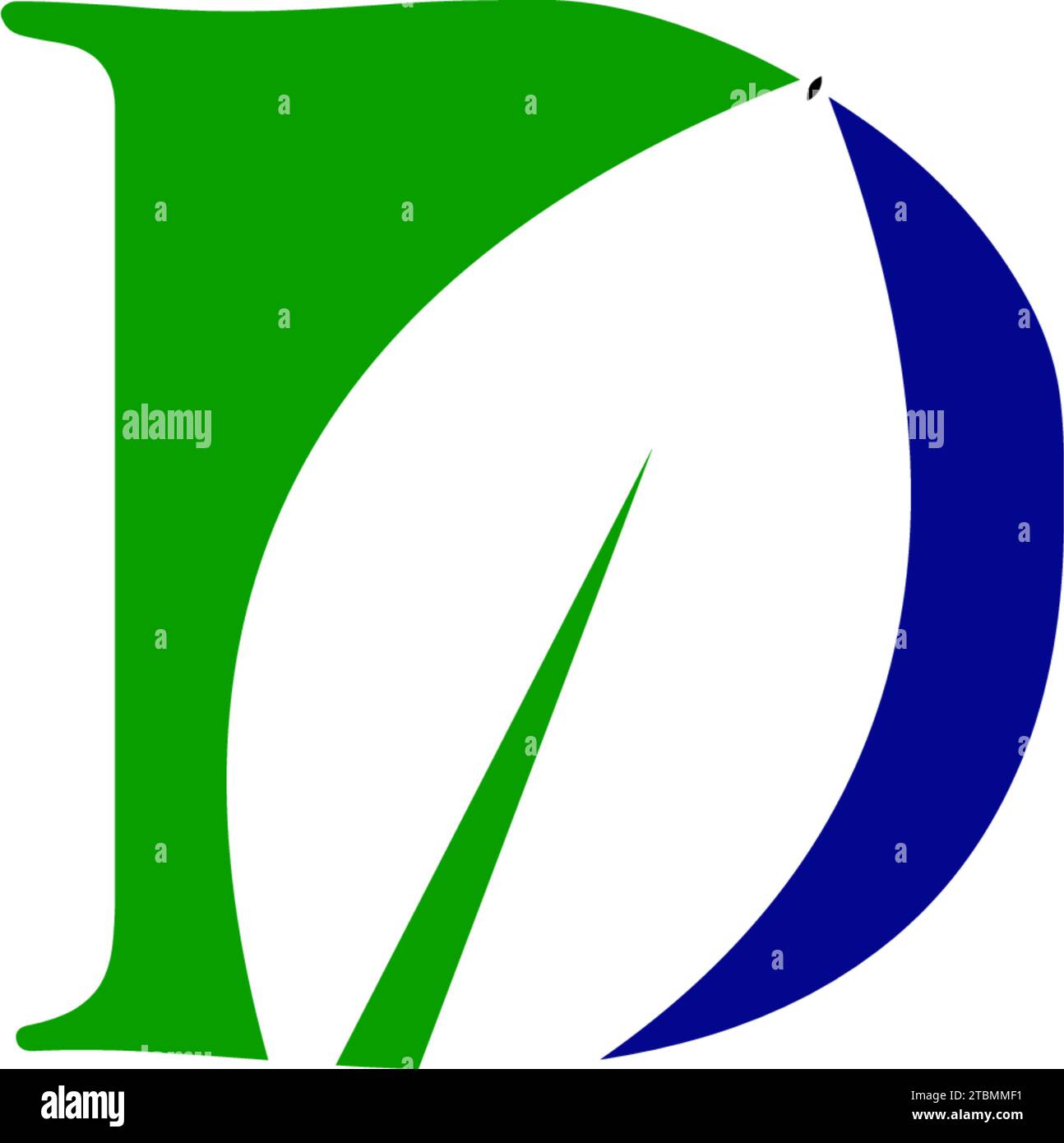 is a symbol in the form of a combination of letters and leaf Stock