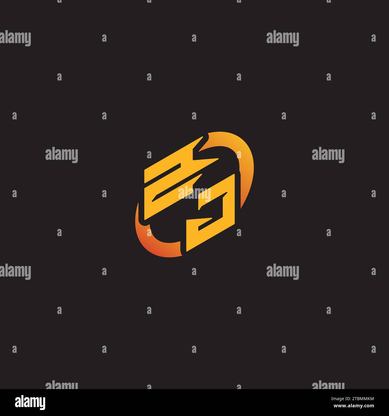 JZ combination letter unique initials logo esport for gaming team, youtube, twitch Stock Vector