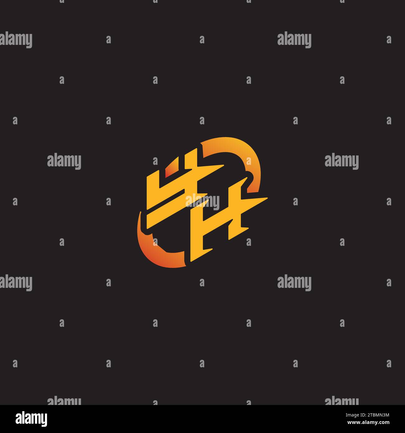 HY combination letter unique initials logo esport for gaming team, youtube, twitch Stock Vector