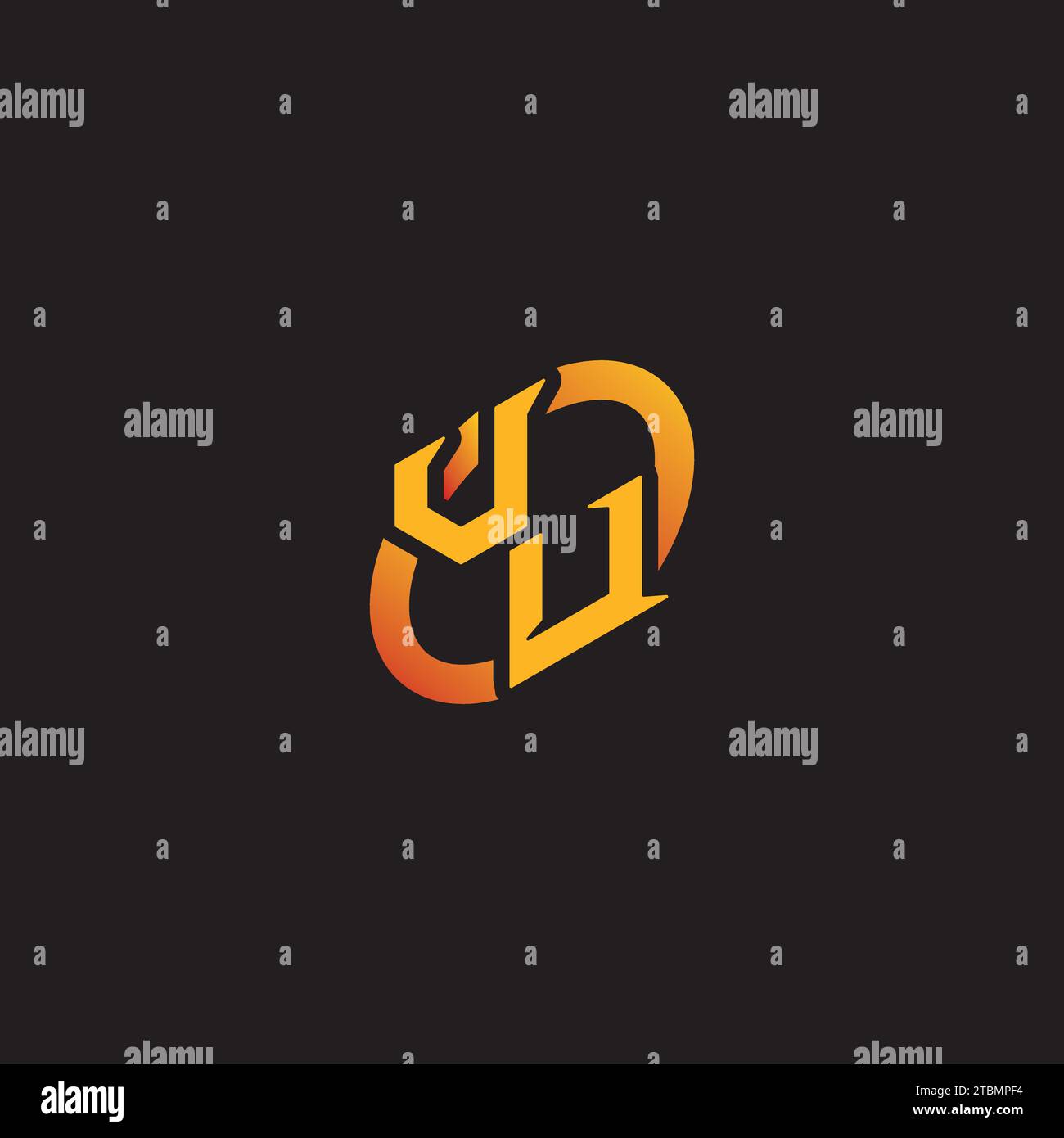 UV combination letter unique initials logo esport for gaming team ...