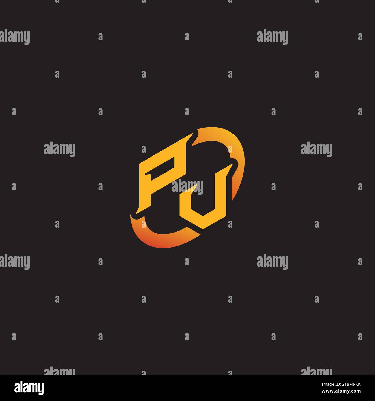 VP combination letter unique initials logo esport for gaming team, youtube, twitch Stock Vector