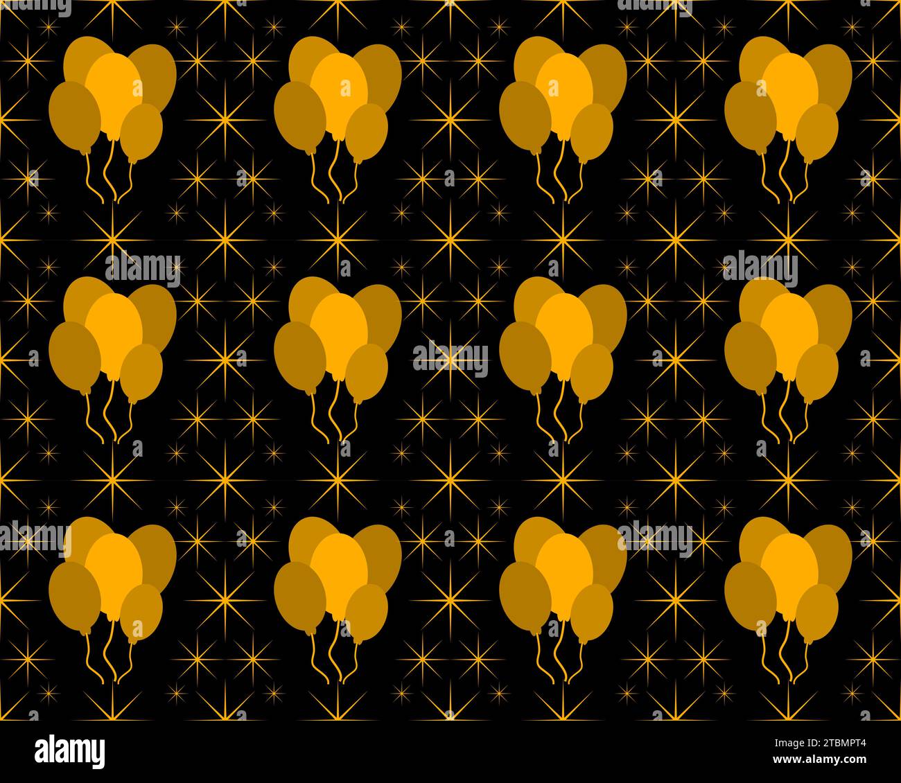 anniversary pattern background shaped stars and balloon Stock Vector