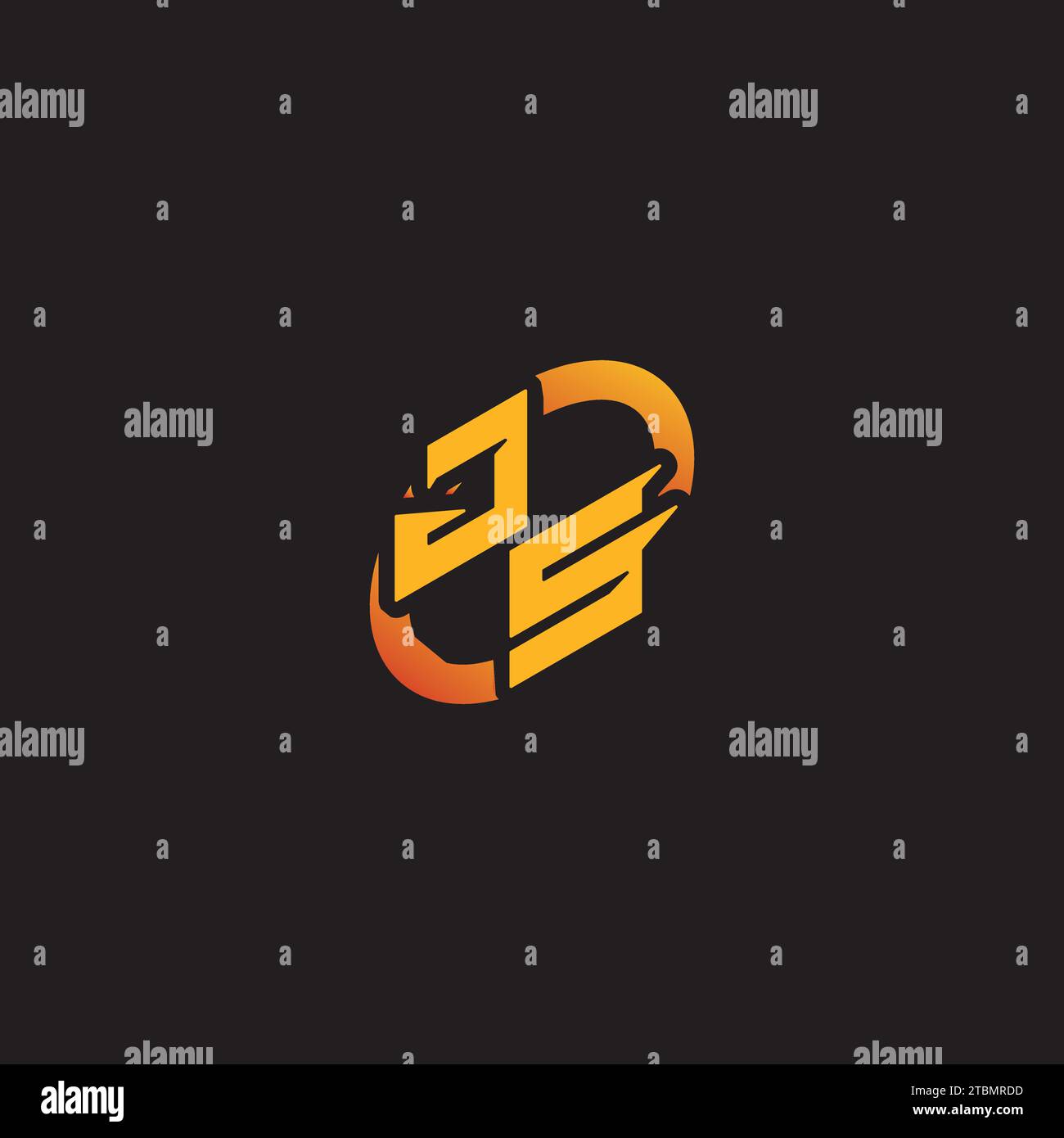 SJ combination letter unique initials logo esport for gaming team, youtube, twitch Stock Vector