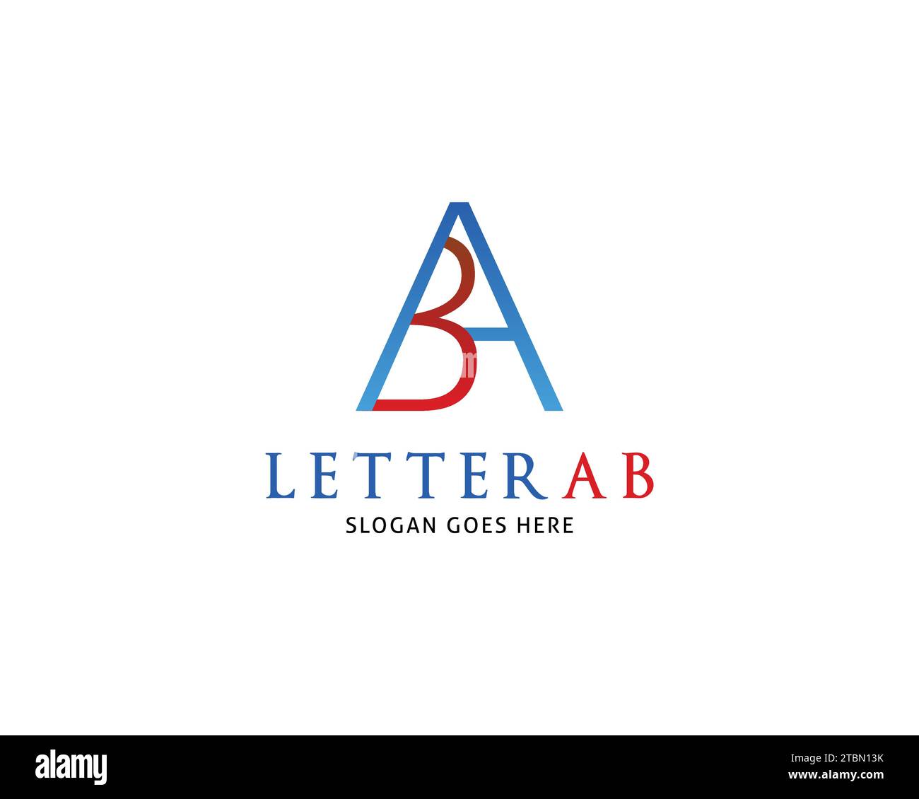 Ab text logo Stock Vector Images - Alamy