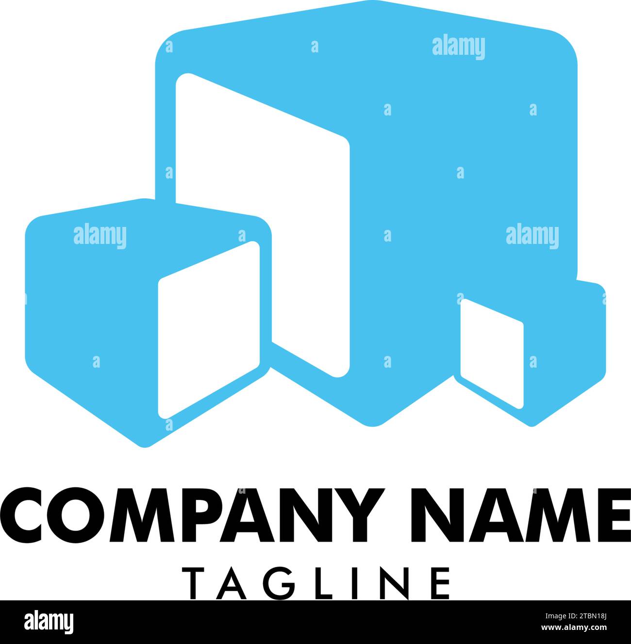 Ice Cubes Logo Design Icon Vector Illustration Stock Vector Image & Art ...