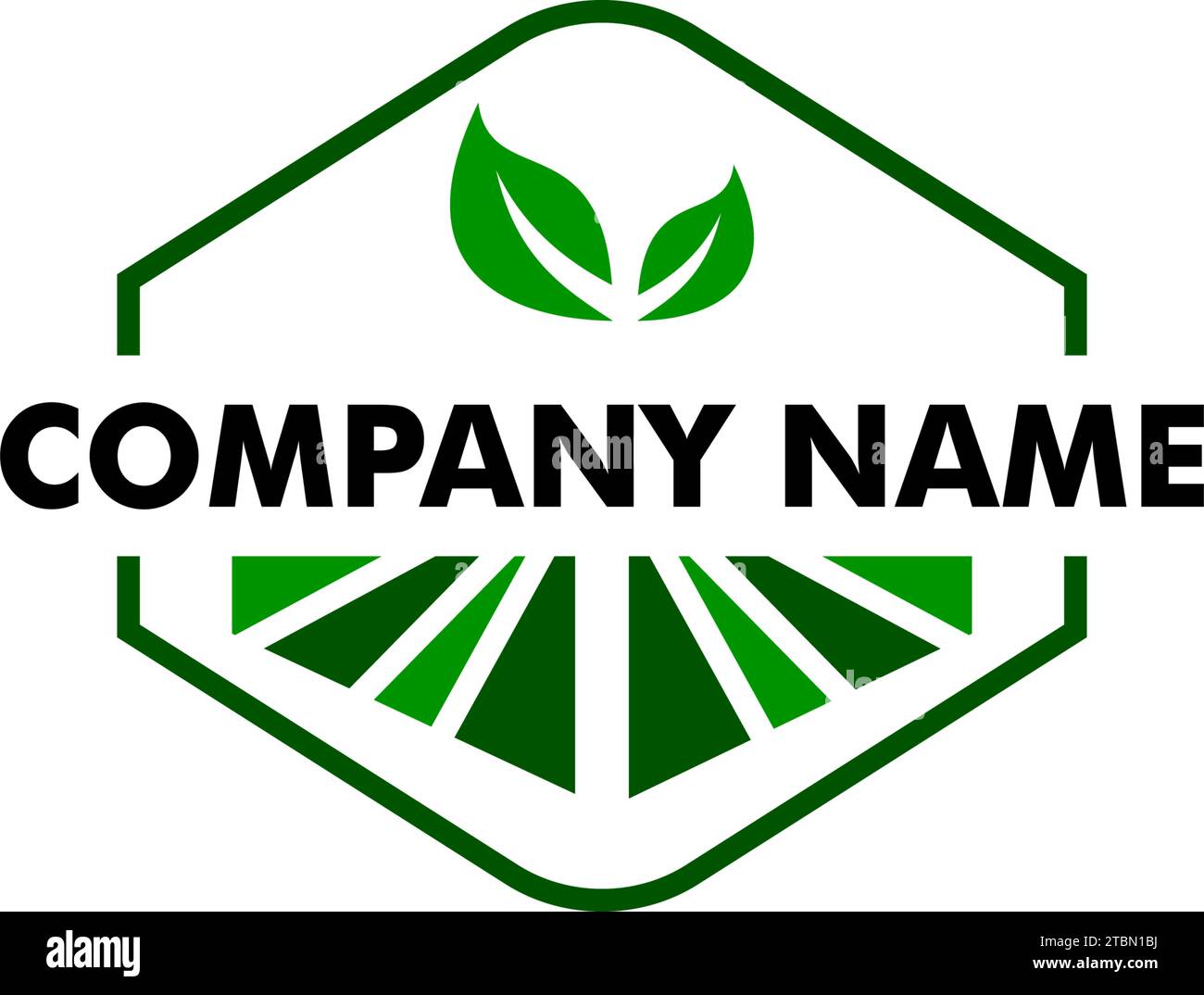Green Nature Farm Logo Design Template Stock Vector Image & Art - Alamy