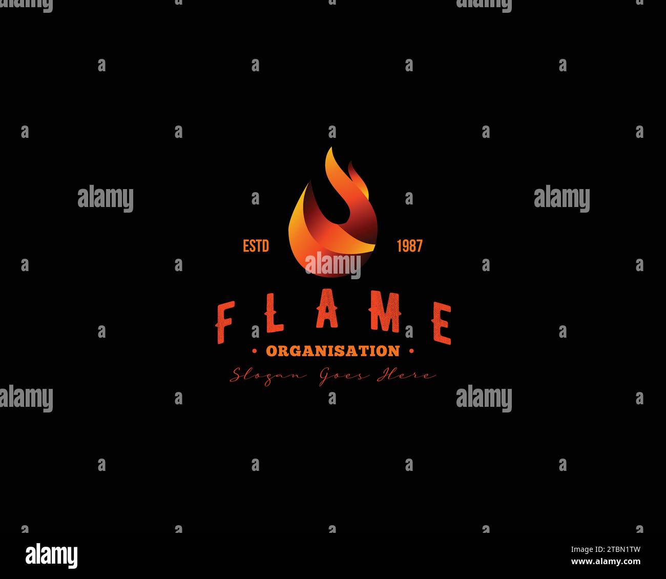 Fire Flame Logo Design Vector Template Stock Vector