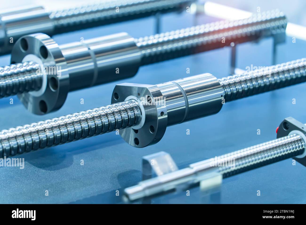lead screw of the CNC machine Stock Photo Alamy