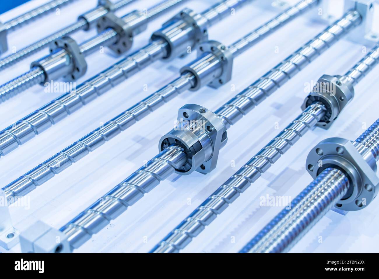 lead screw shaft spare part of CNC machine Stock Photo Alamy