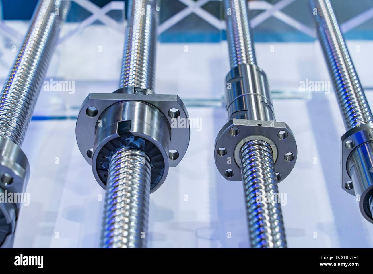 lead screw shaft spare part of CNC machine Stock Photo Alamy