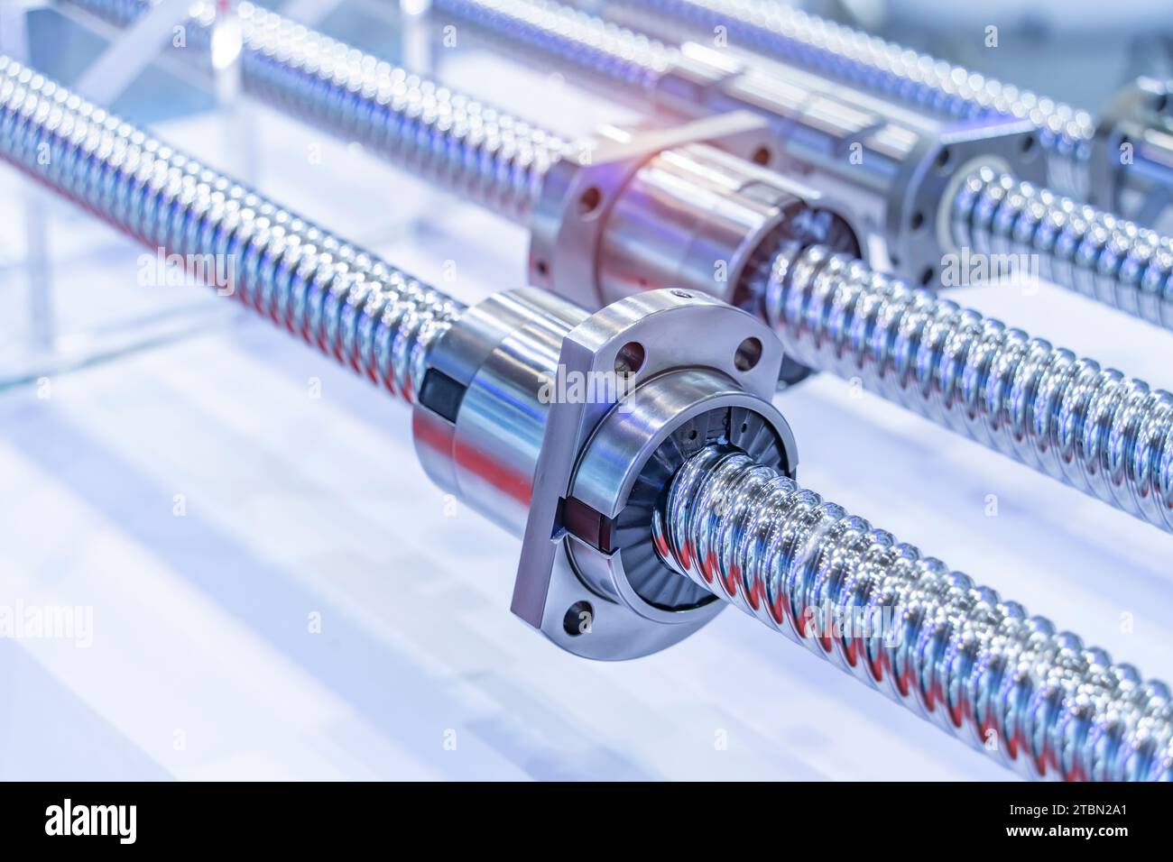 lead screw shaft spare part of CNC machine Stock Photo Alamy