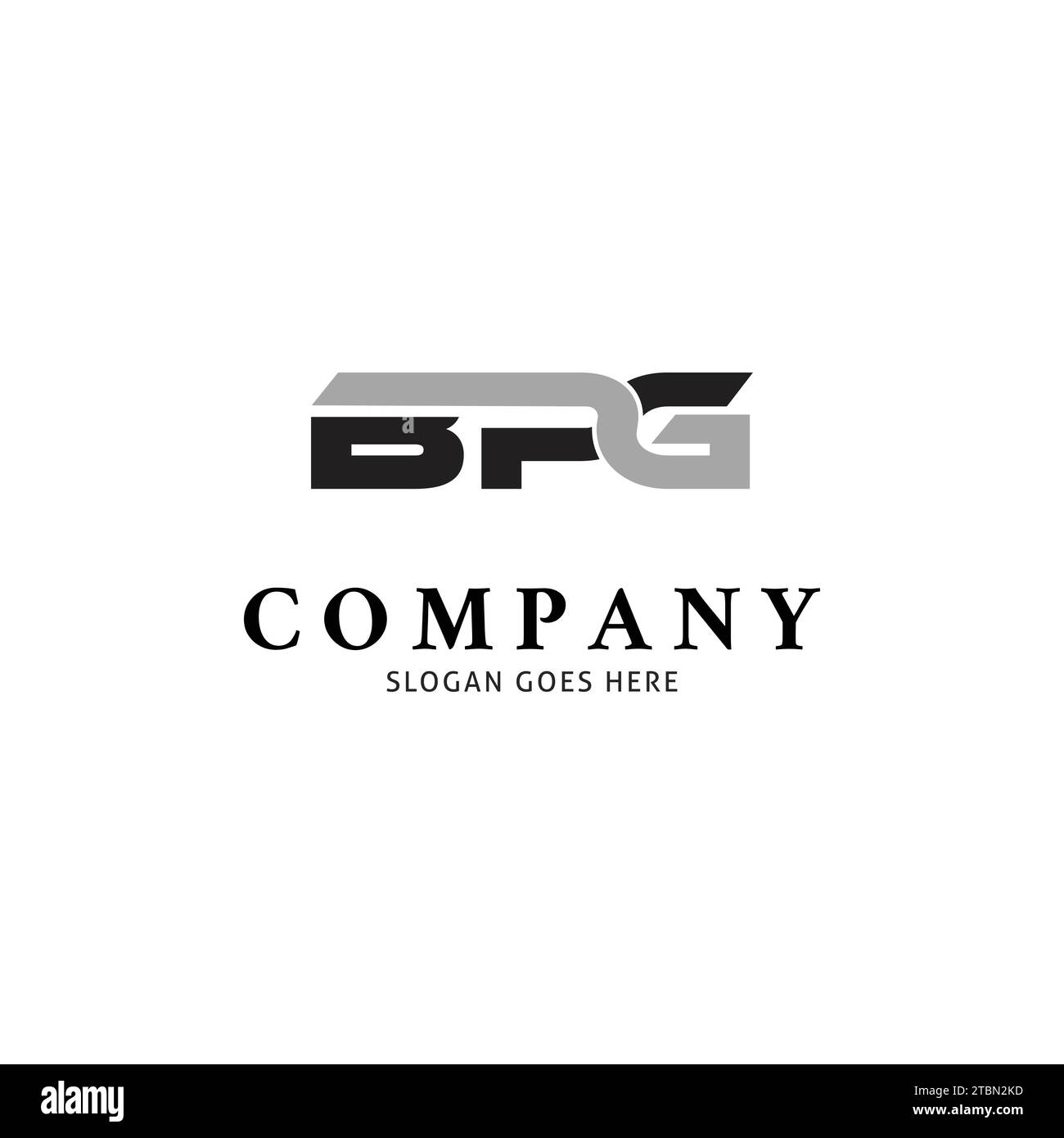 Initial Letter BPG Icon Vector Logo Template Illustration Design Stock Vector