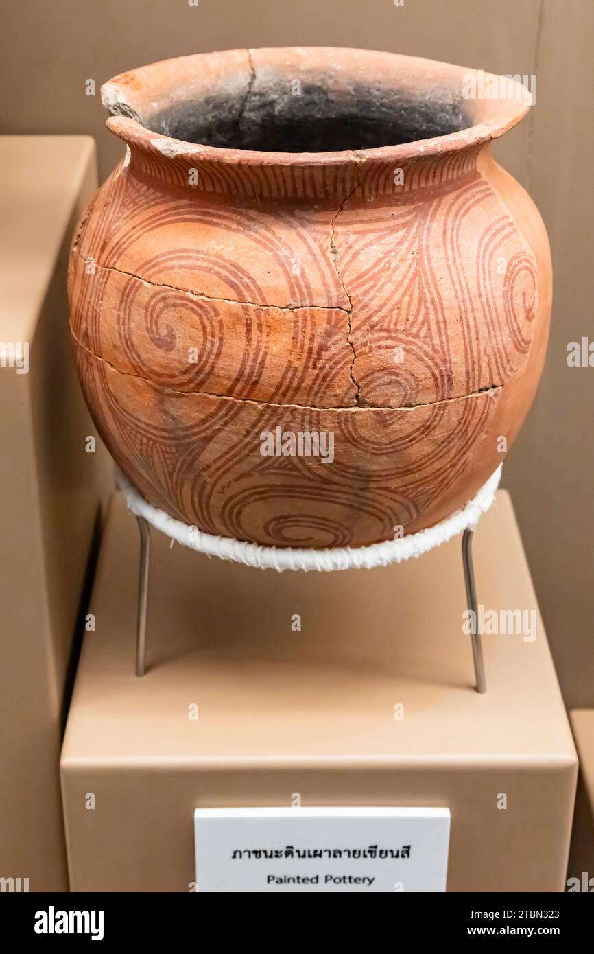 Ban Chiang national museum, Painted pottery, Ban Chiang, Udon Thani, Isan, Thailand, Southeast Asia, Asia Stock Photo