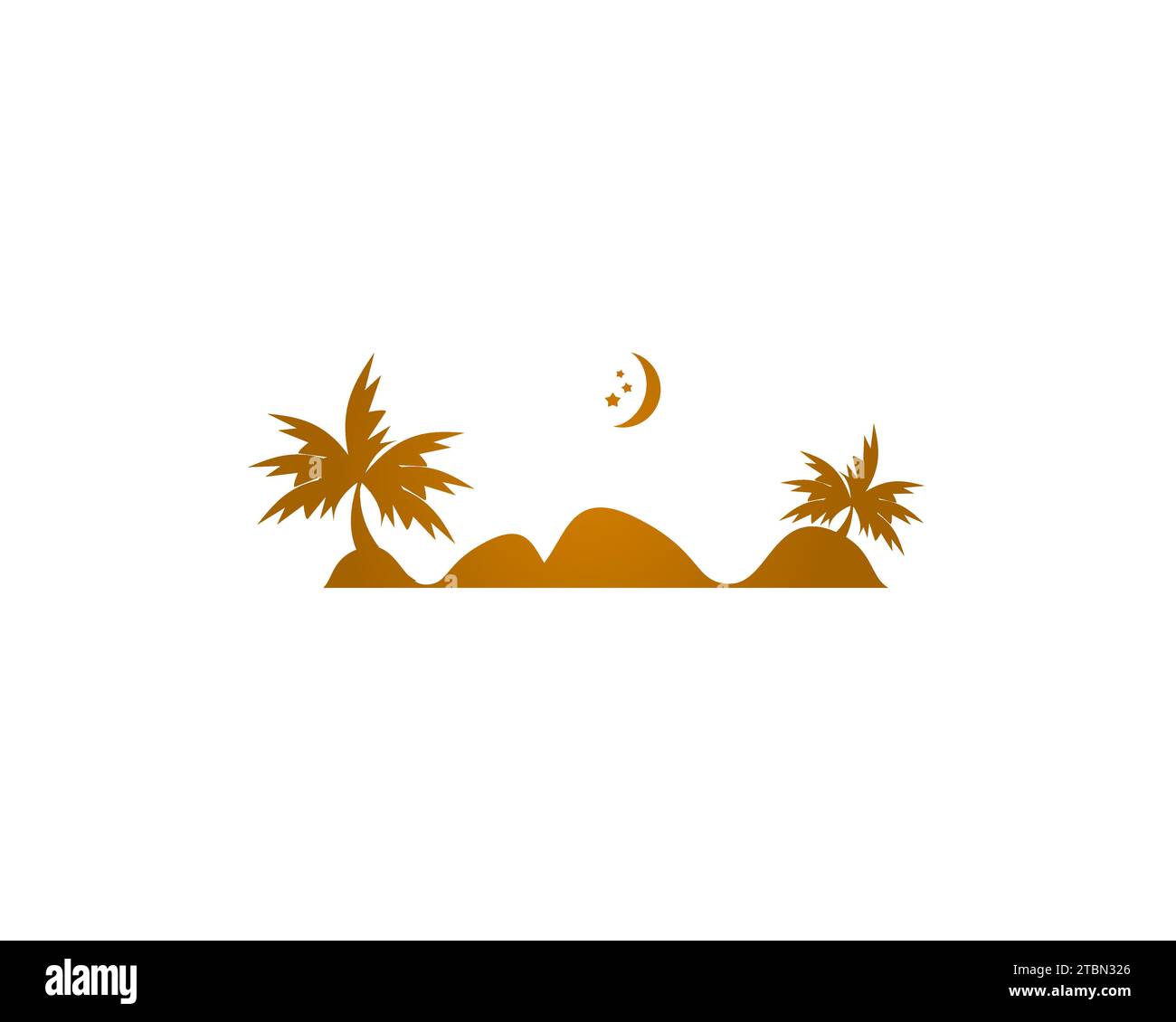 Desert logo design illustration vector template Stock Vector